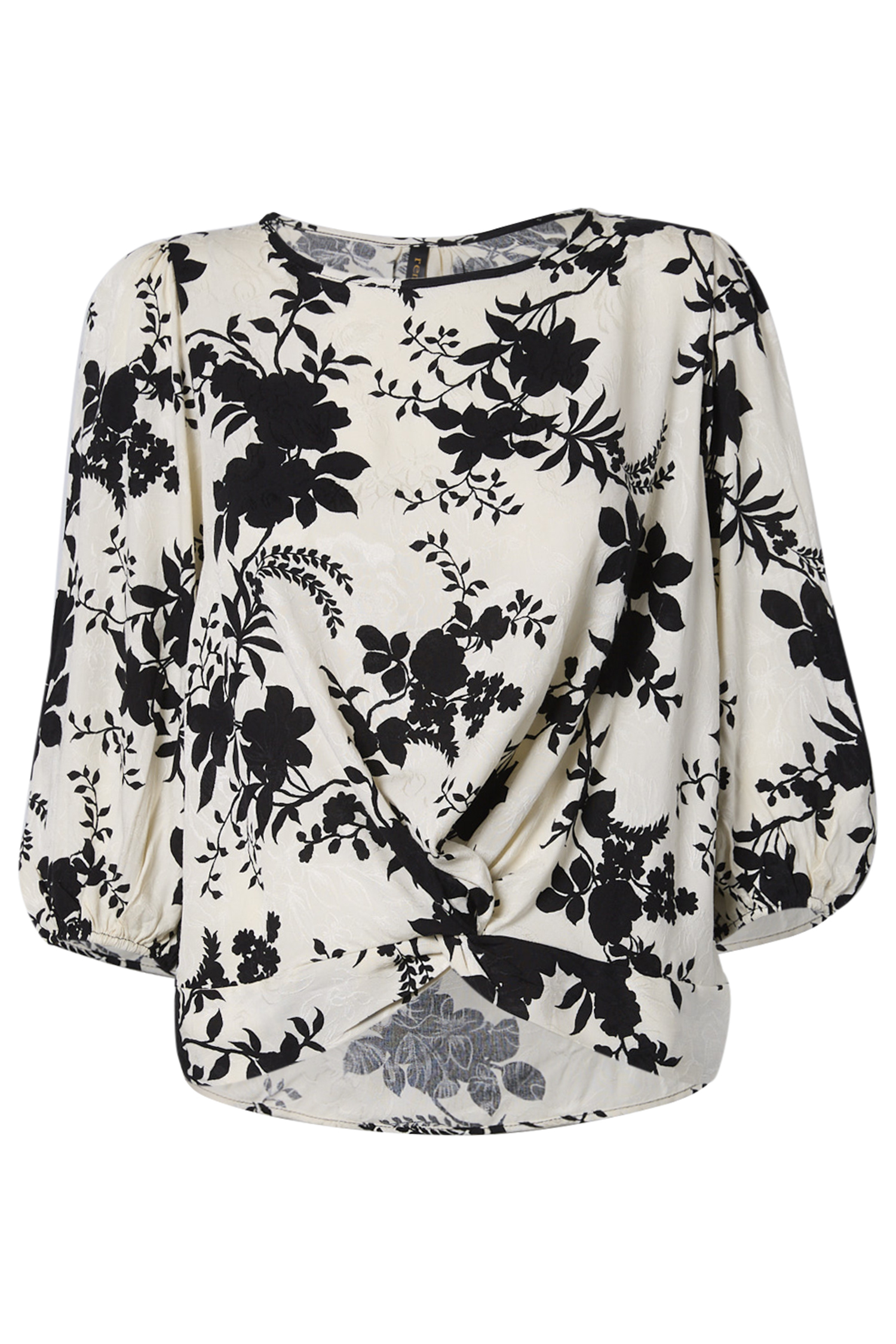 Front Twist Floral Print Top