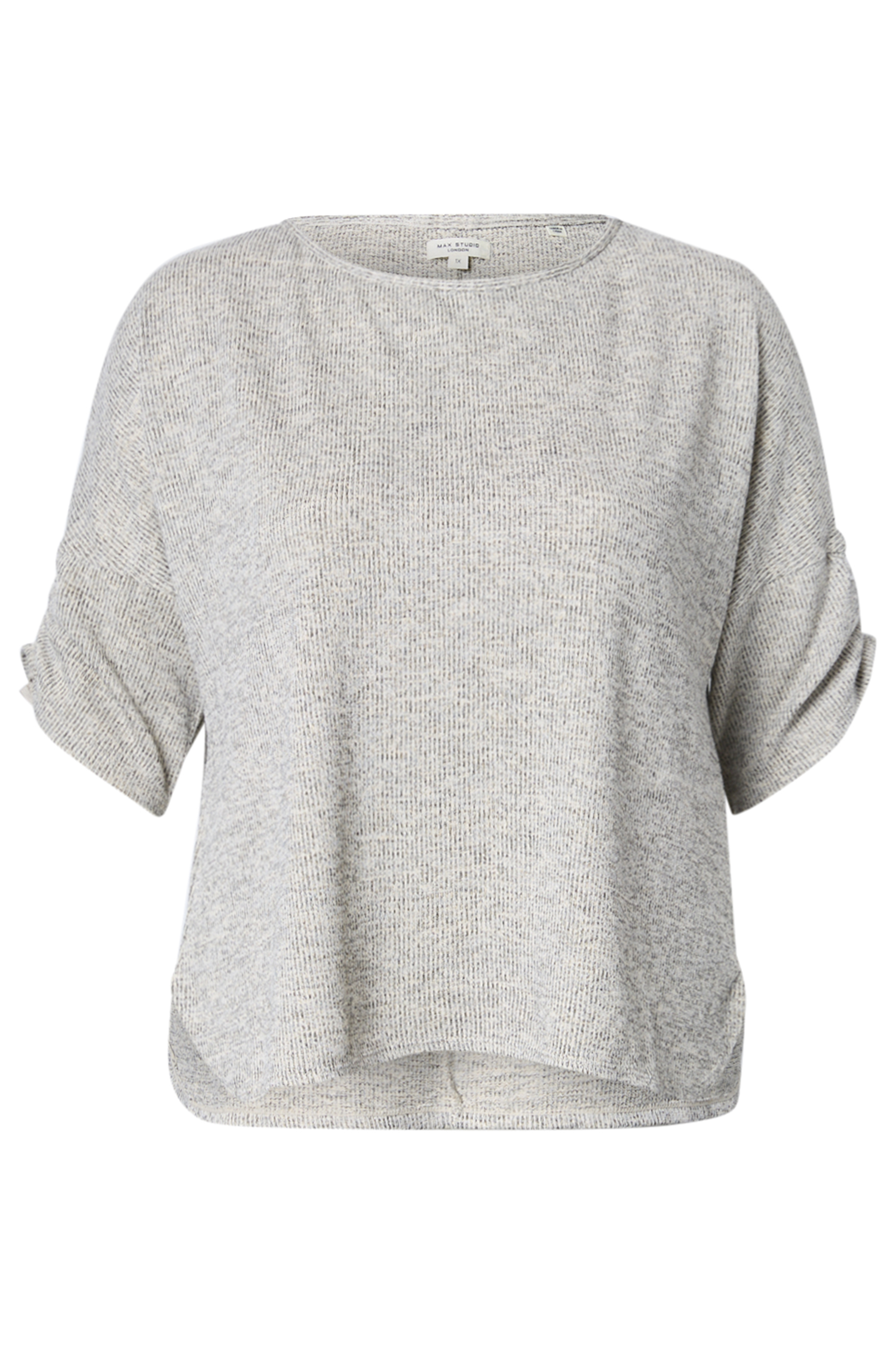 Ribbed Knit Half Sleeve Top