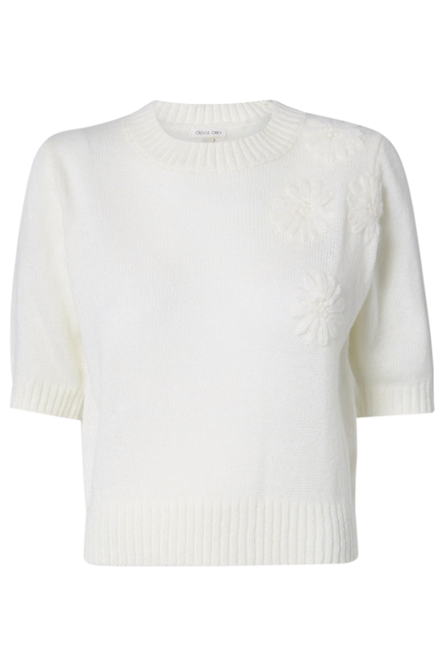 Flower Detailed Knit Top