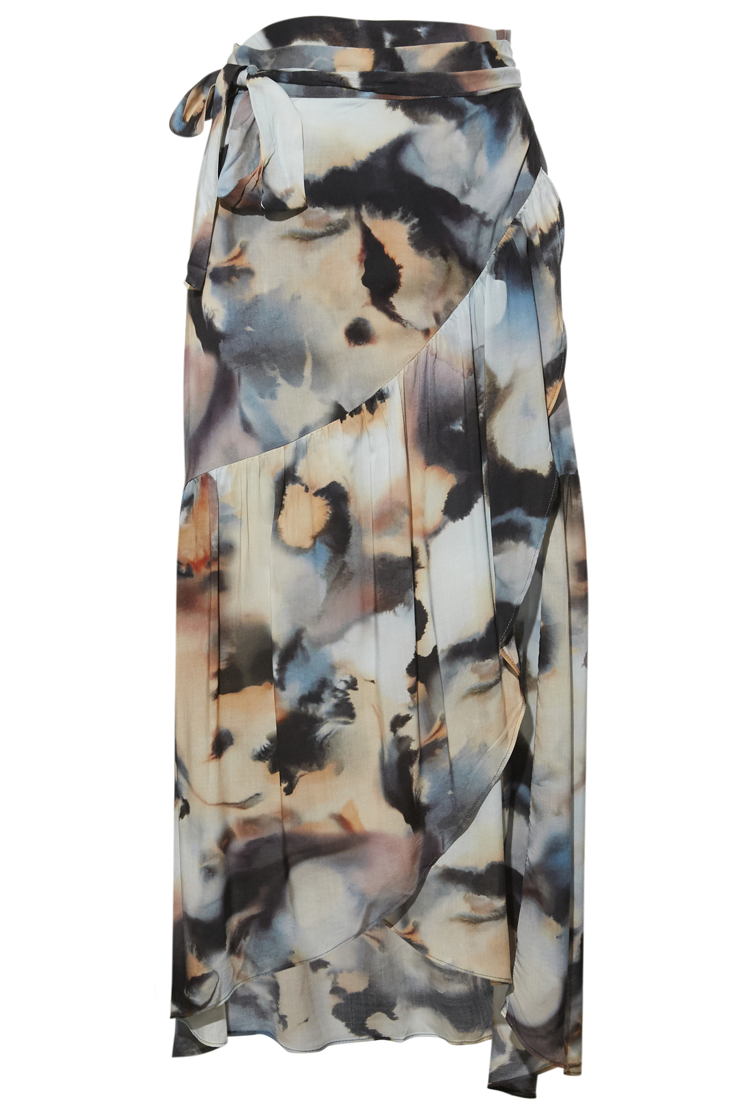 Surplice Midi Skirt with Tie