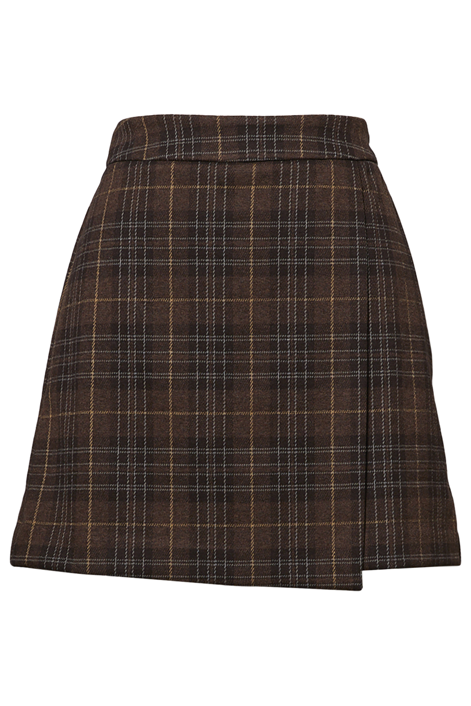 Plaid Wrap Mini Skort