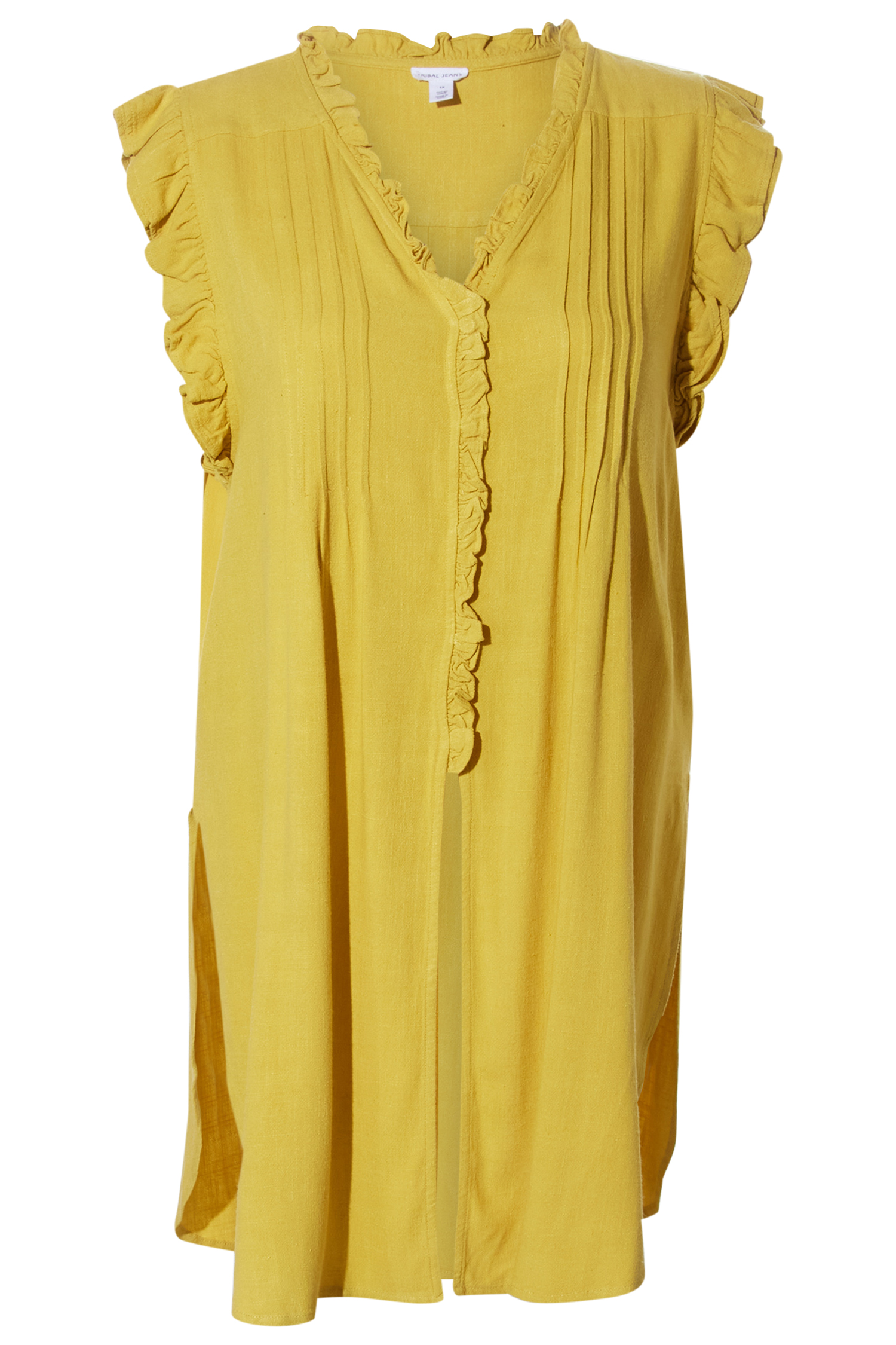 Tribal Ruffle Trim Tunic