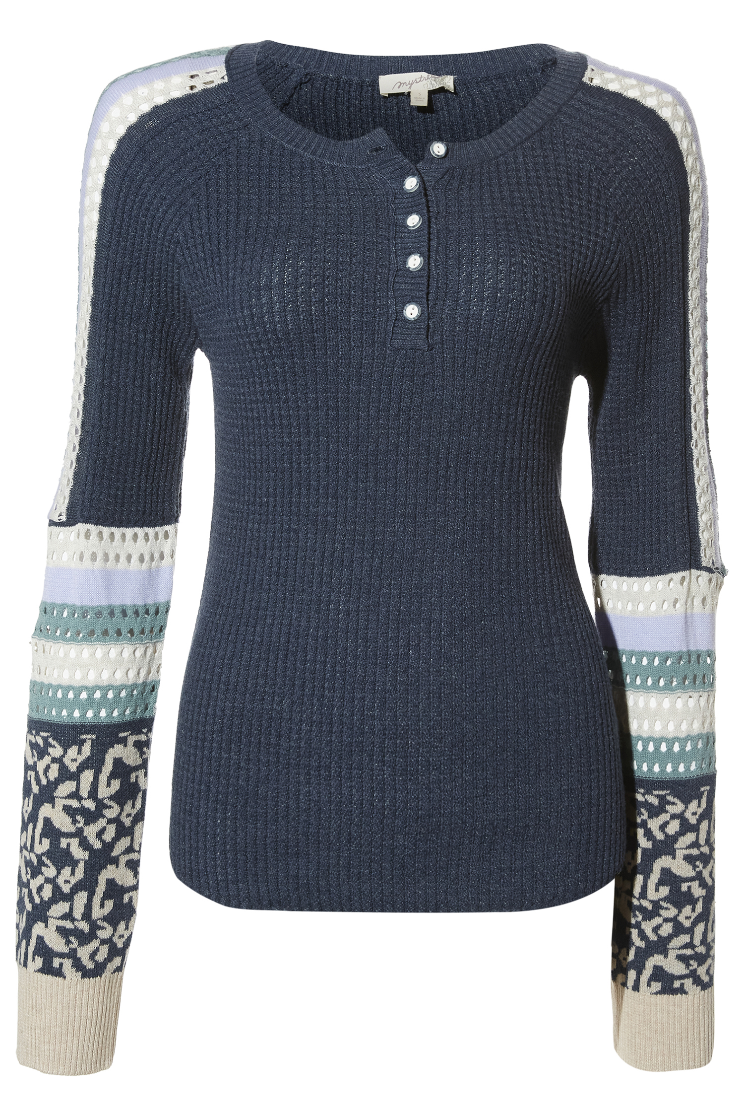 Mystree Contrast Sleeve Top