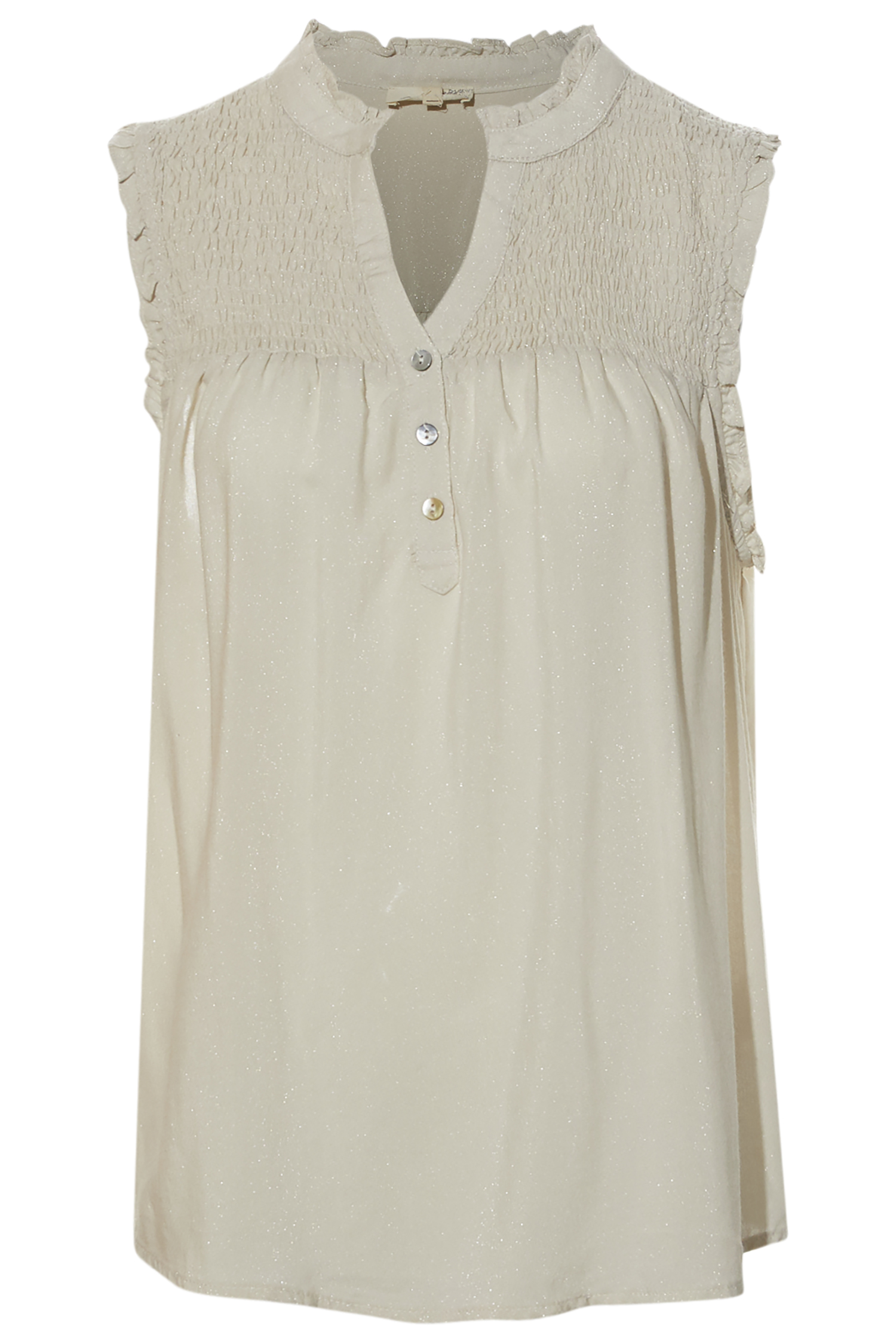 Sleeveless Smocked Top