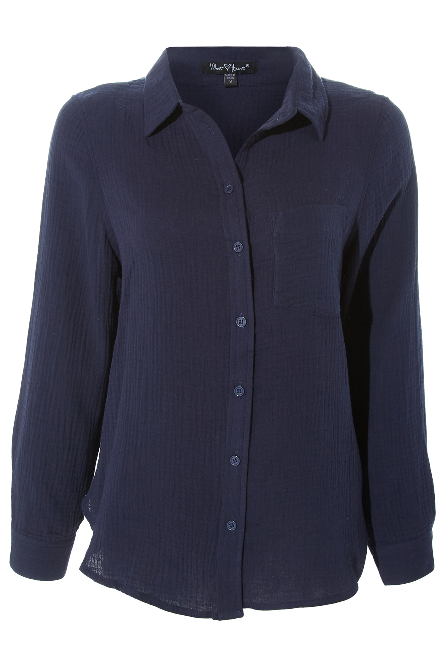 Velvet Heart Front Button Shirt