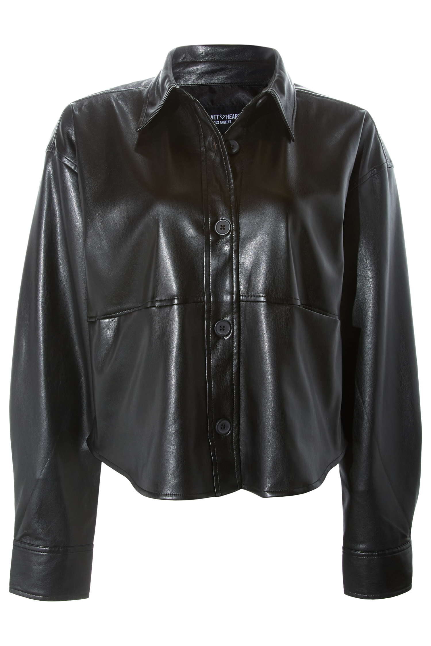 Velvet Heart Faux Leather Shacket