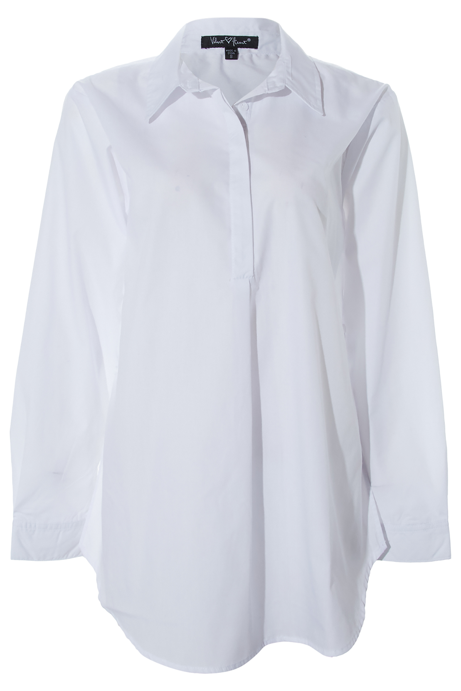 Velvet Heart Half Button Shirt