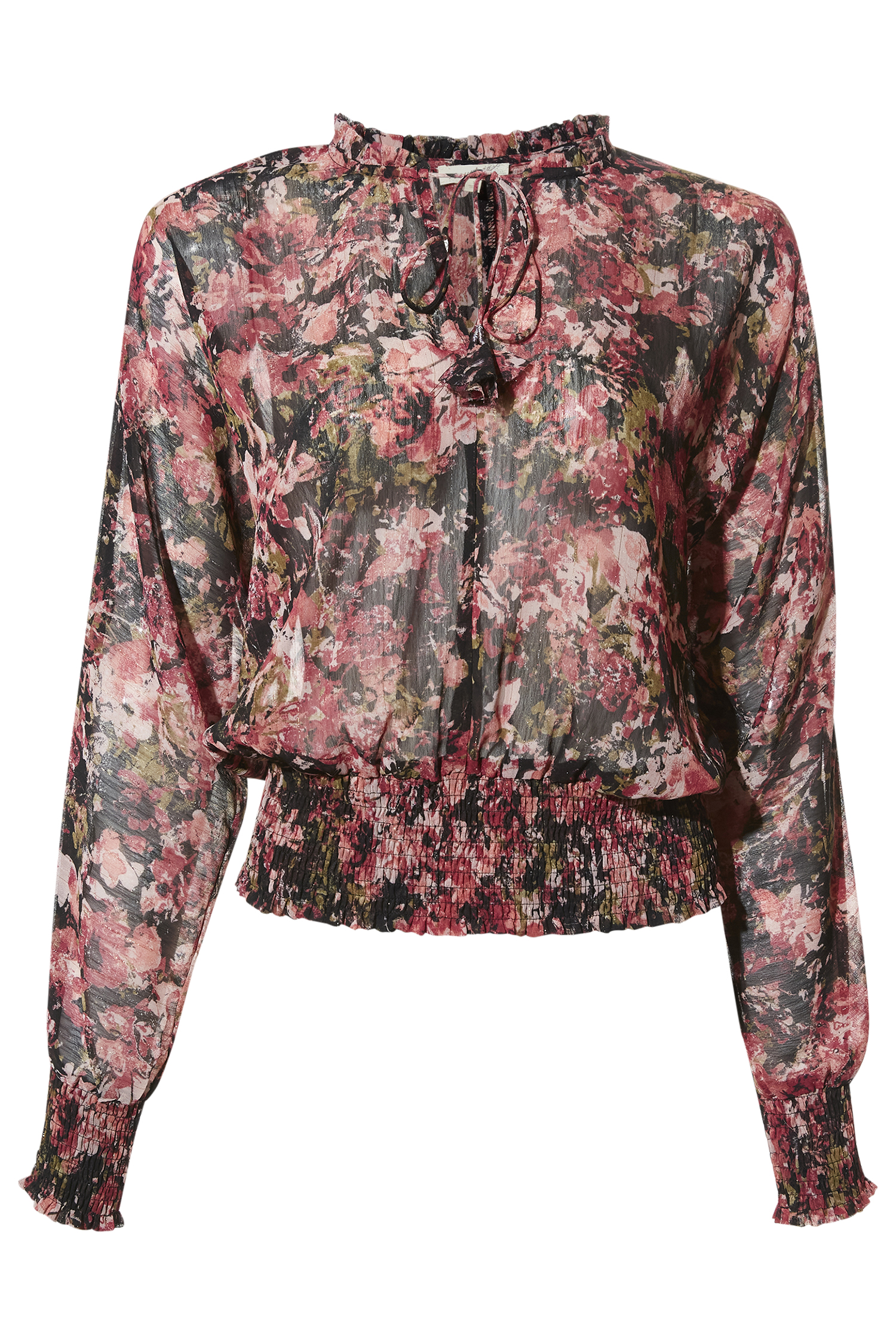 Mystree Tie Neck Blouse