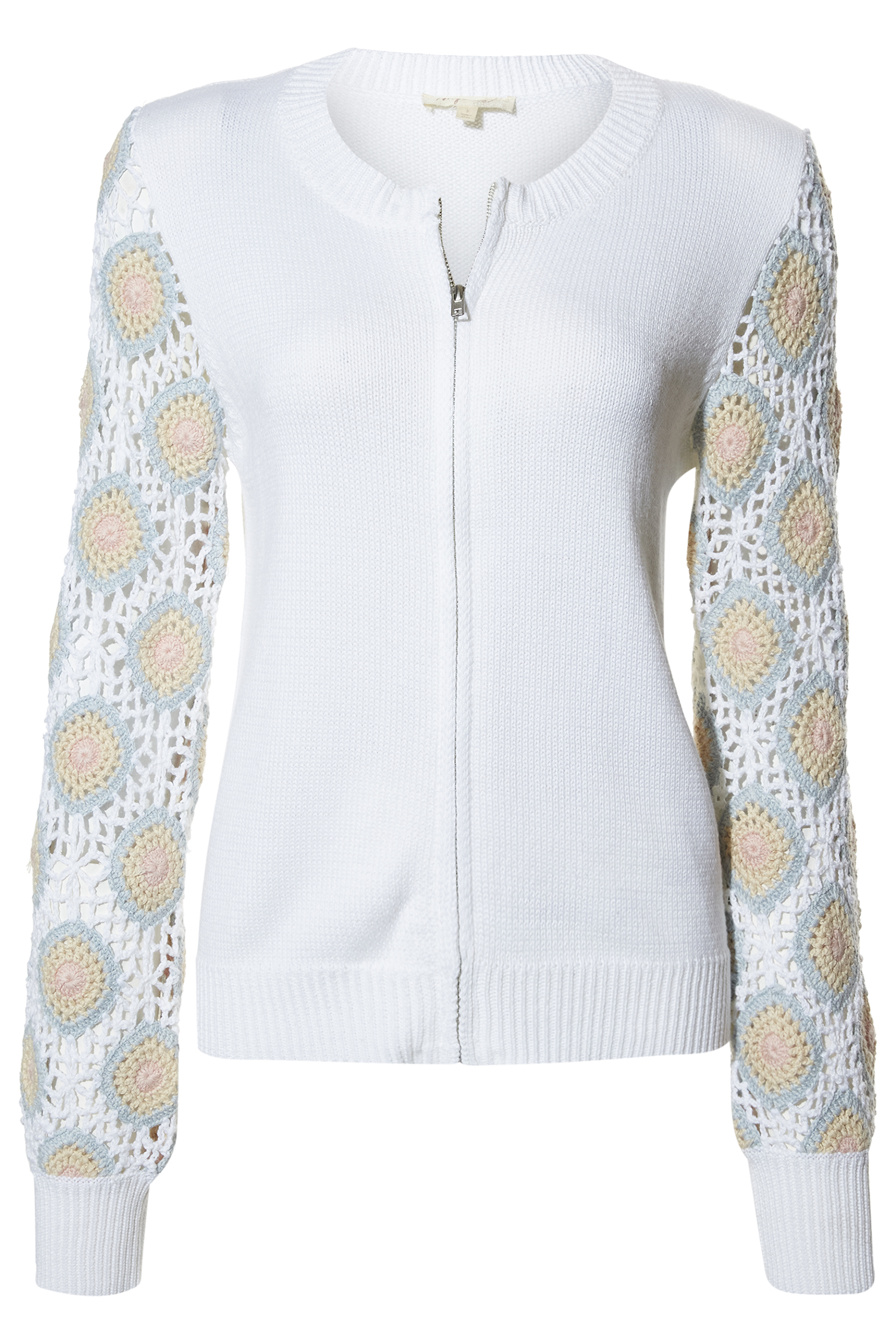 Mystree Contrast Sleeve Zip Up