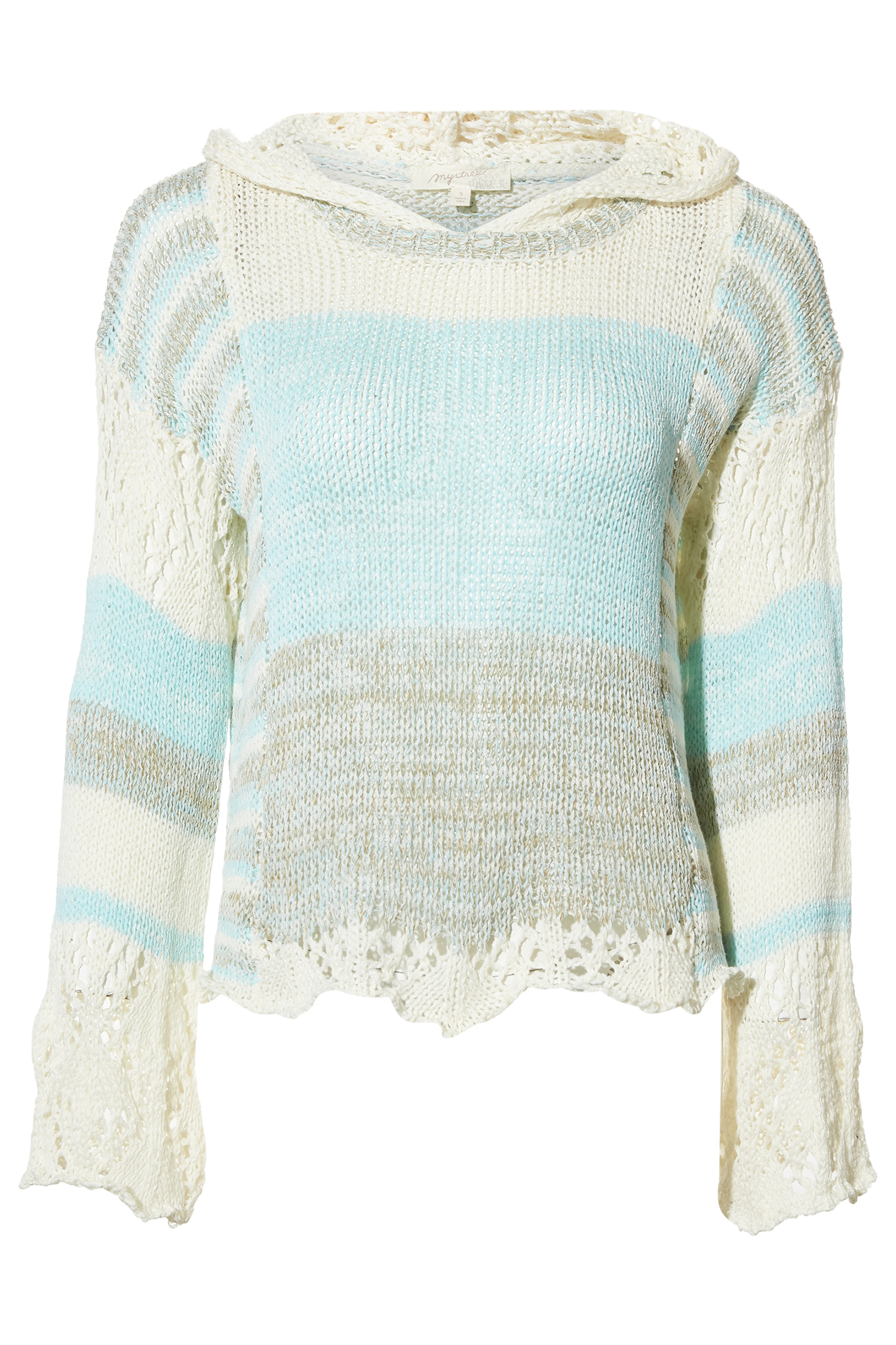 Mystree Hooded Crochet Sweater