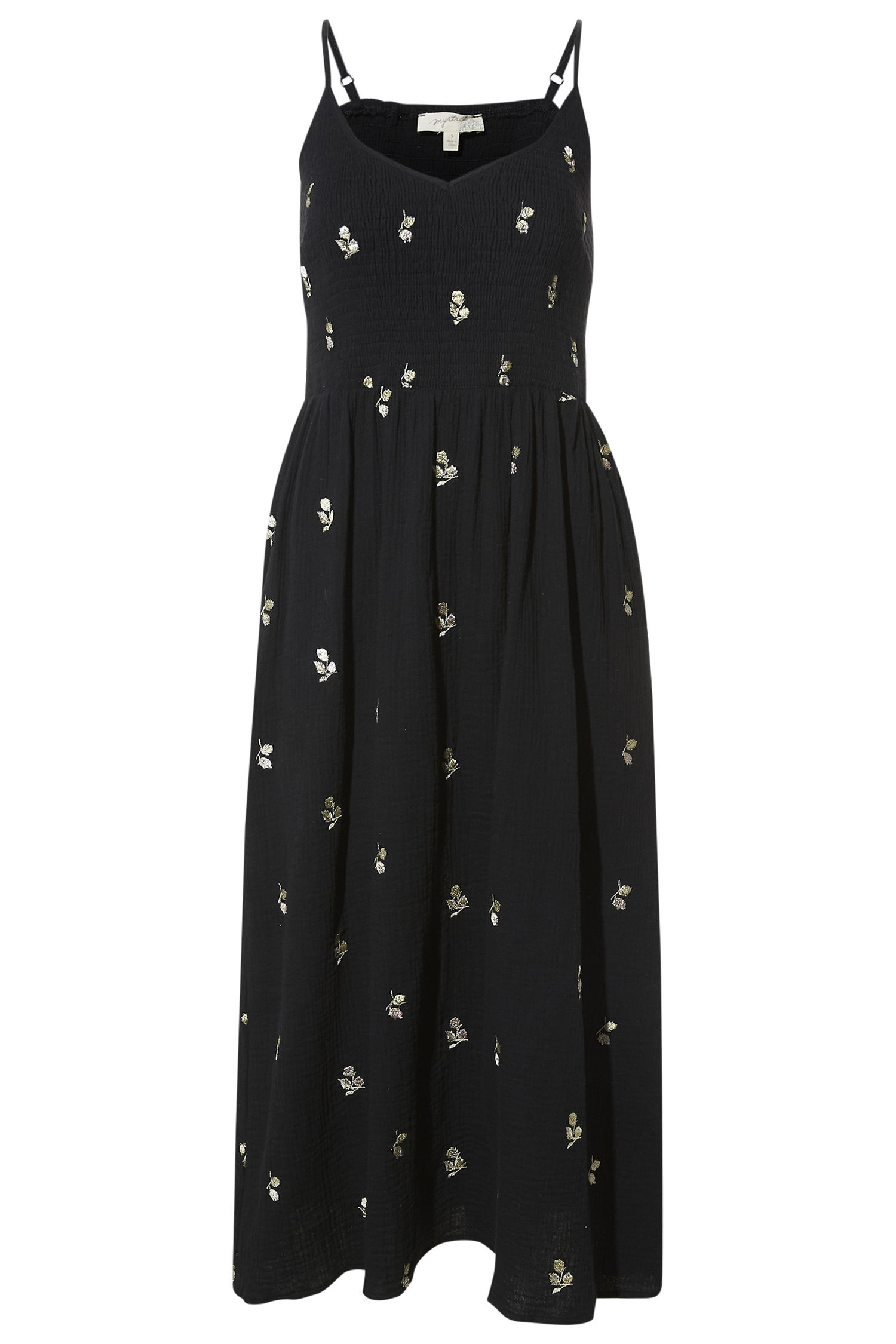 Embroidered Midi Dress