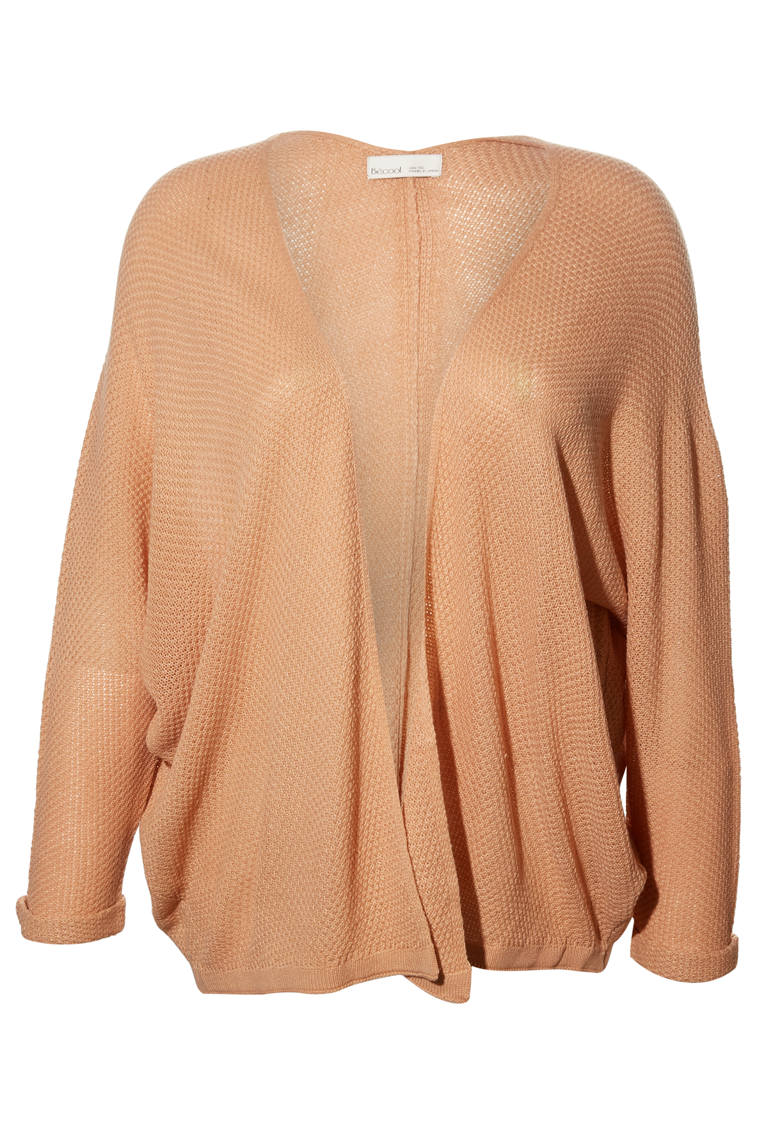 Open Front Long Dolman Sleeve Cardigan