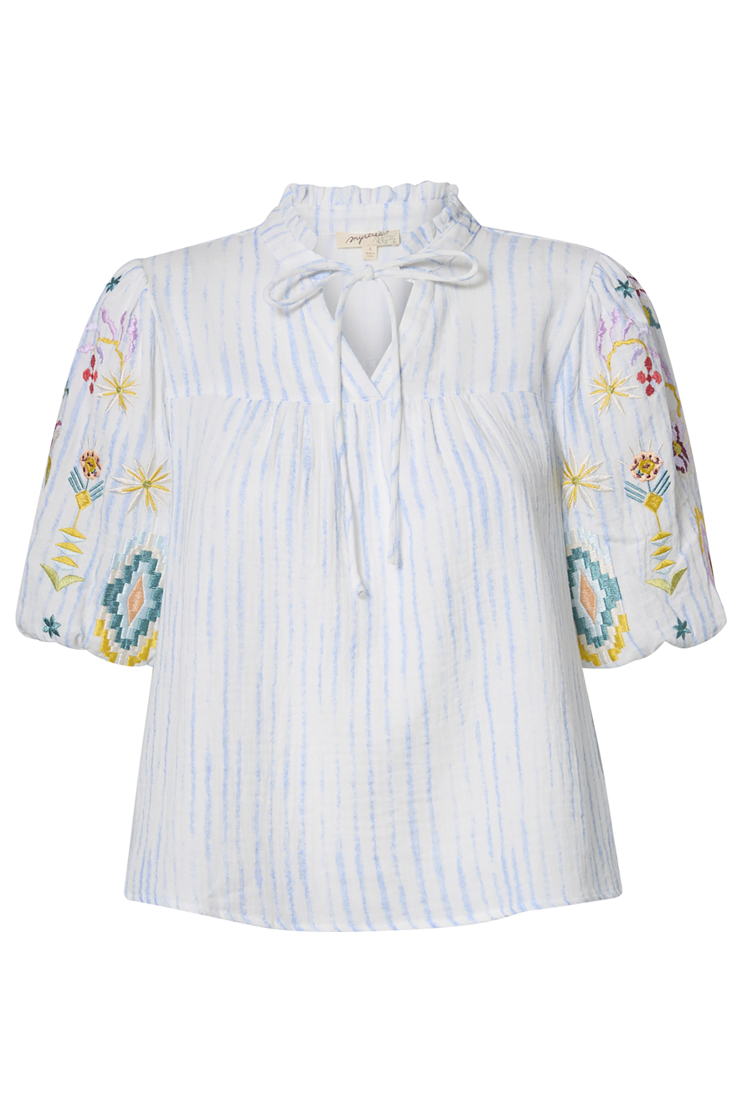Embroidered Sleeve Blouse