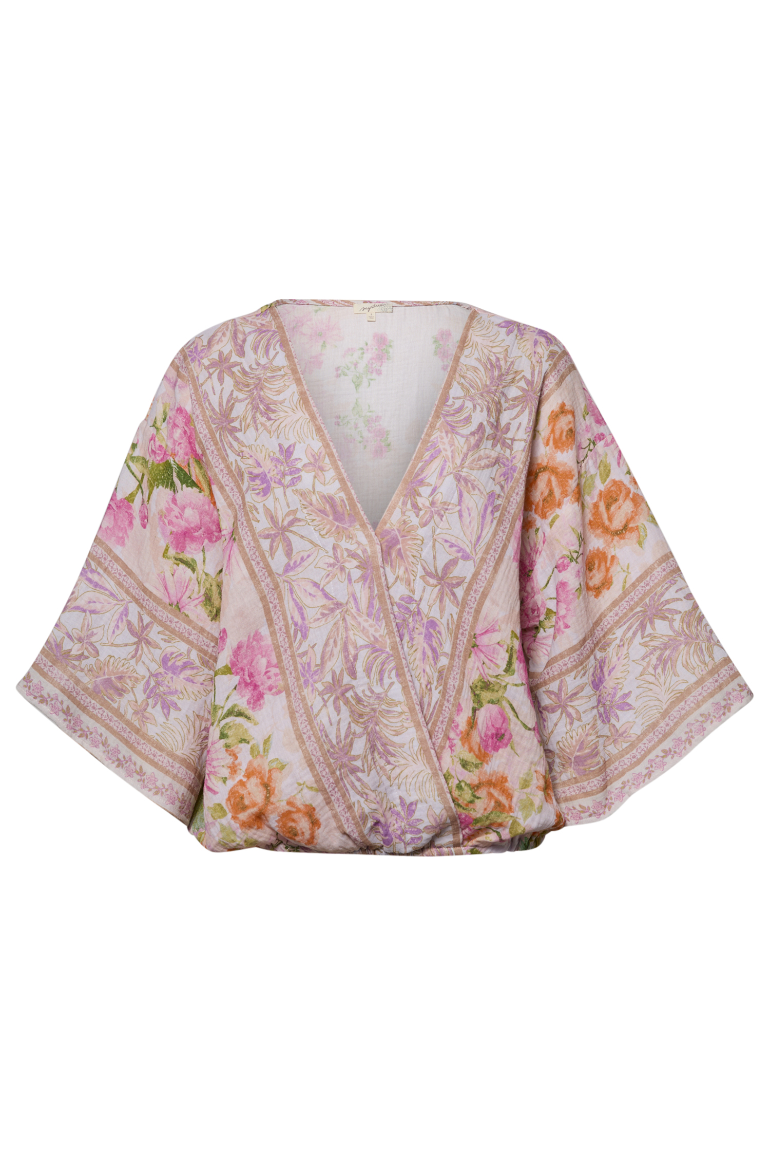 Printed Surplice Blouse