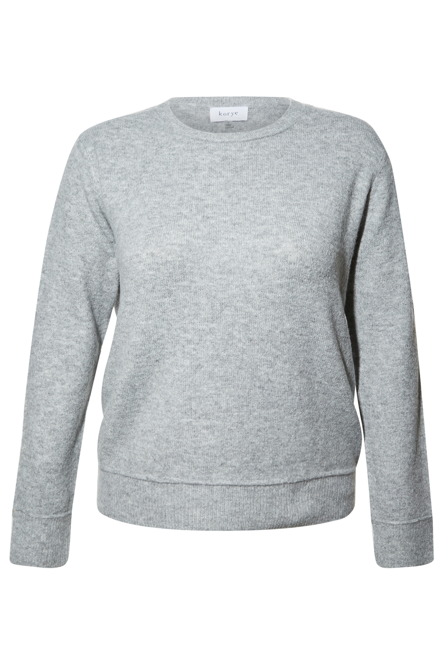 Round Neck Sweater With Ribbed Hem