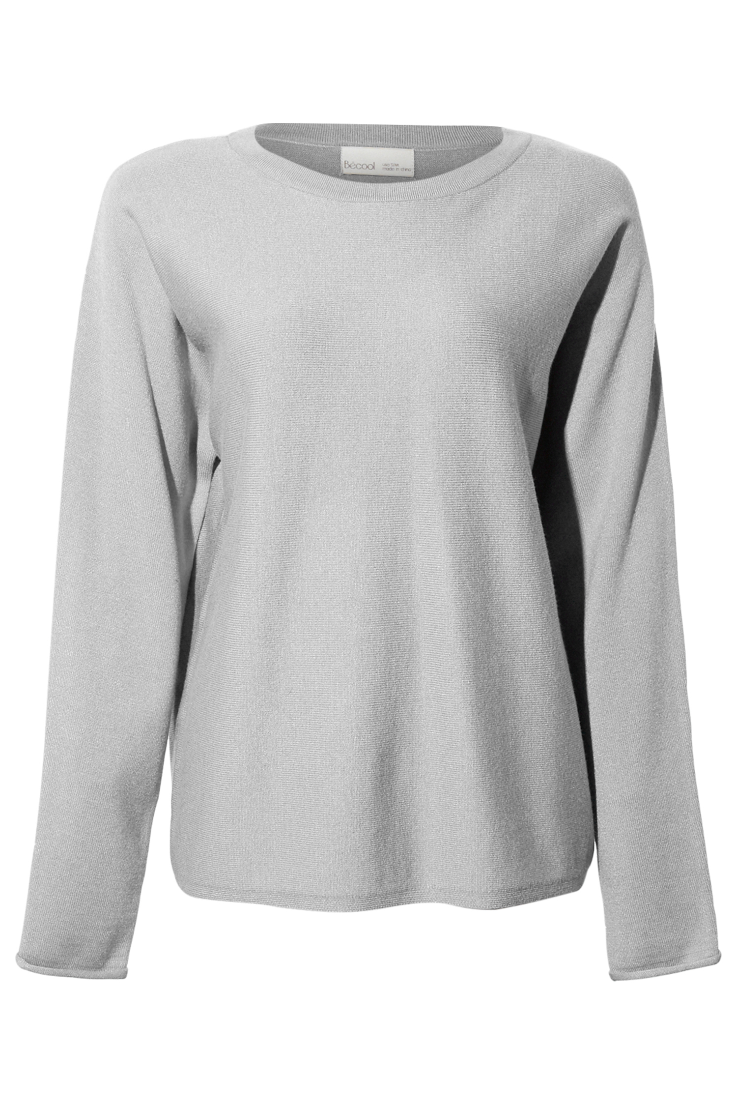 Long Rolled Hem Sleeve Pullover