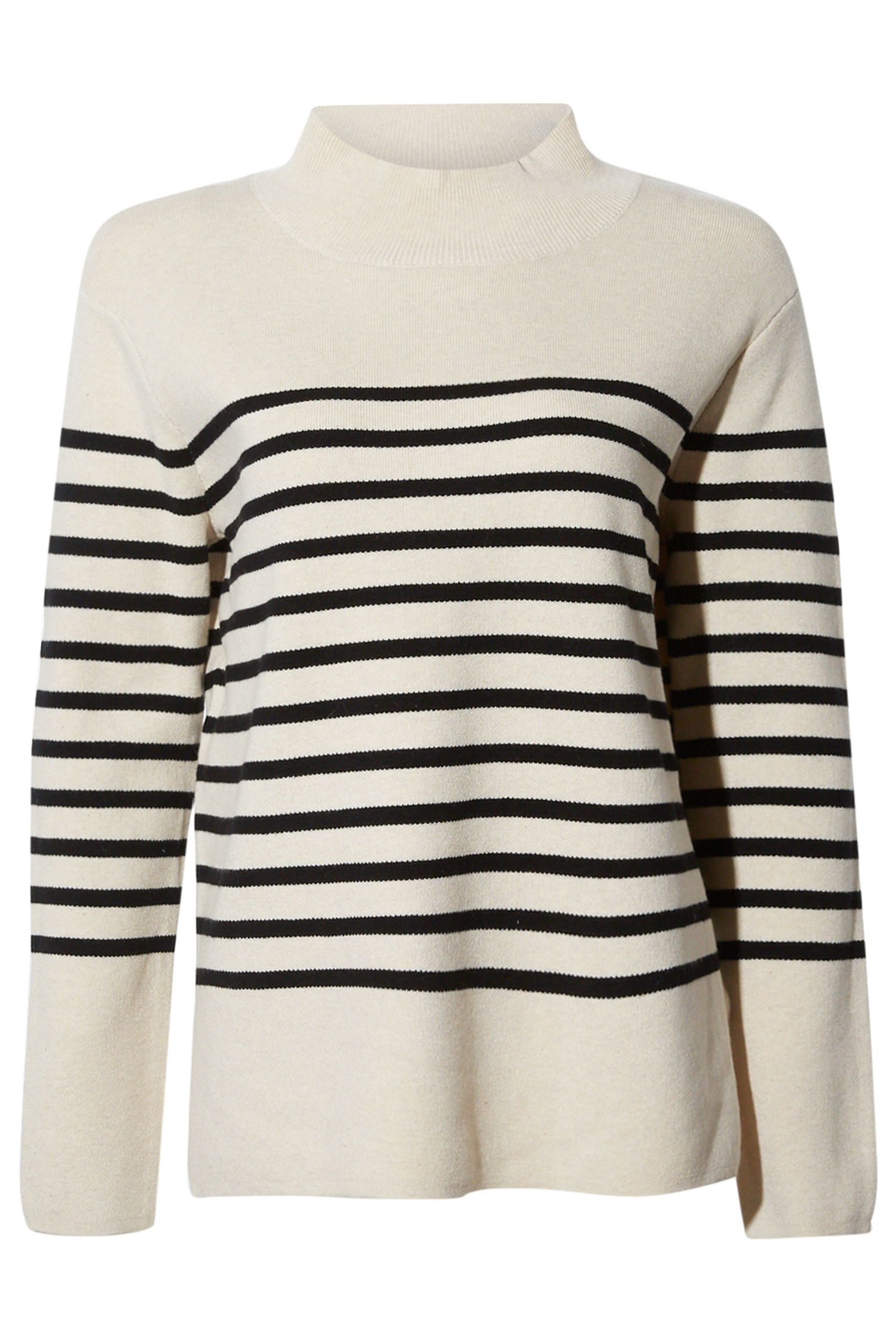 Mock Neck Striped Sweater