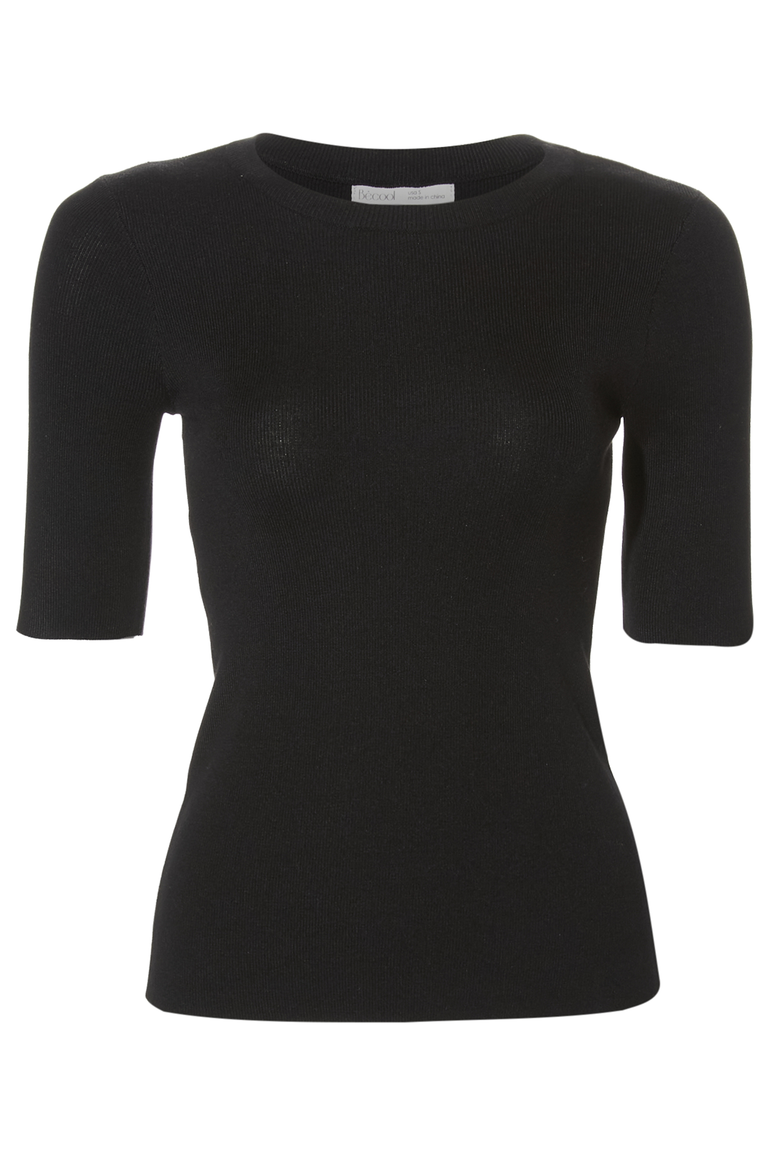 Ribbed 3/4 Sleeve Top