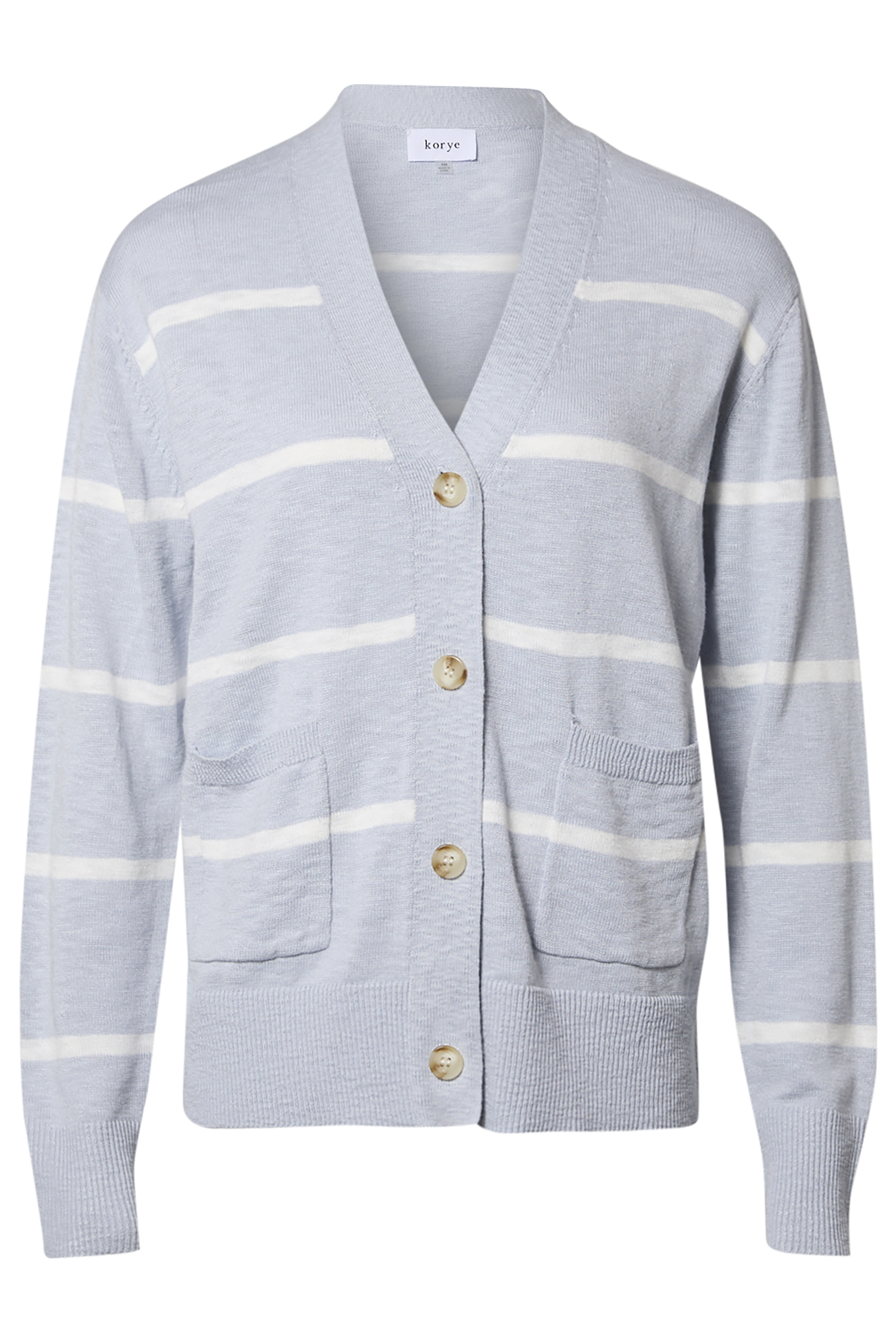 V-Neck Striped Cardigan