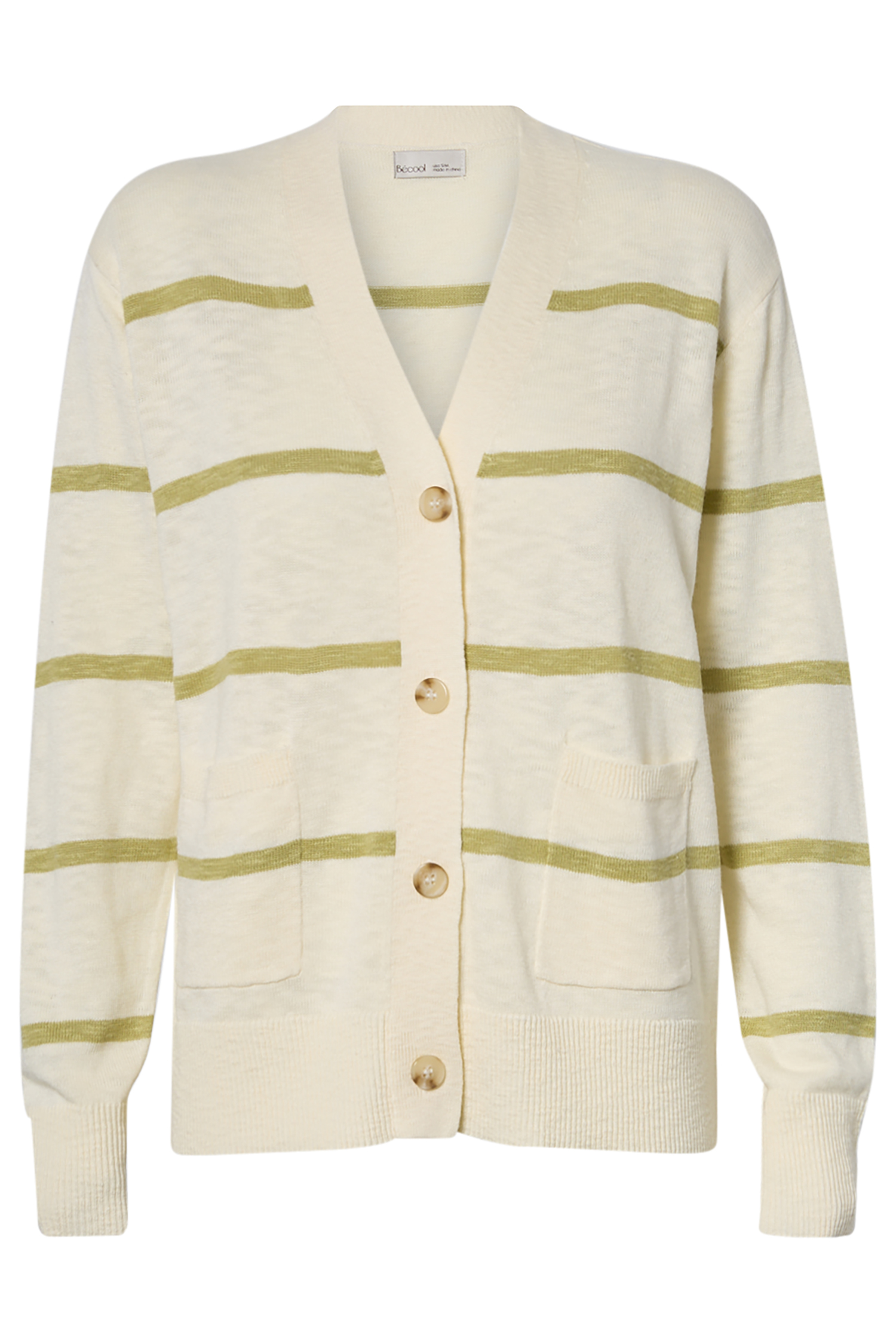 V-Neck Striped Cardigan