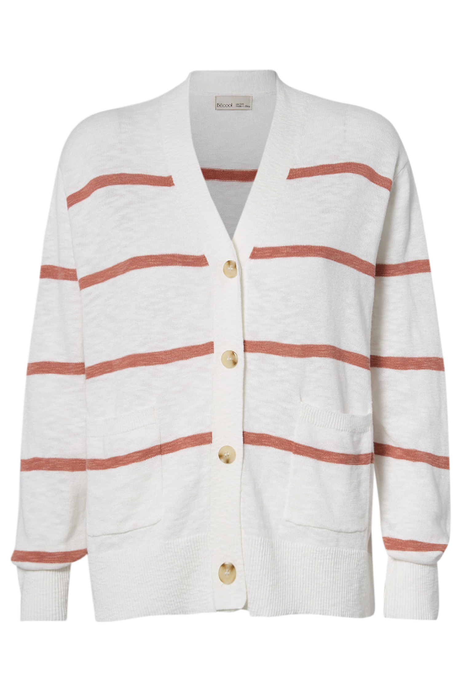V-Neck Striped Cardigan