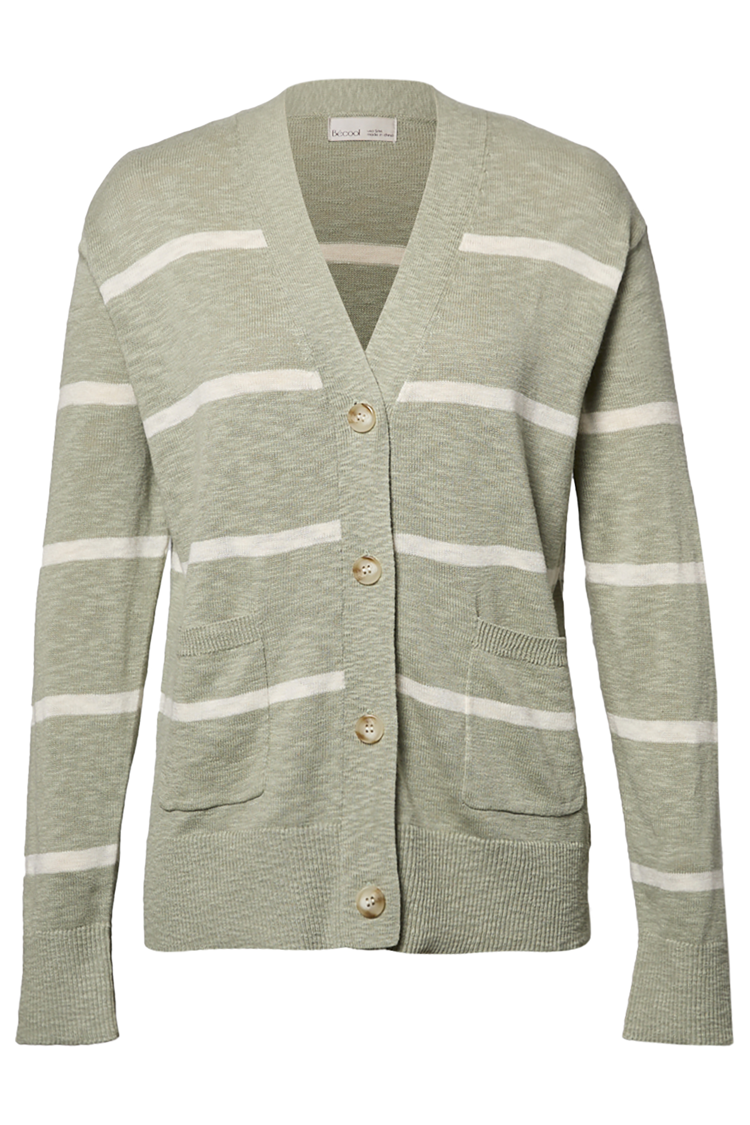 V-Neck Striped Cardigan