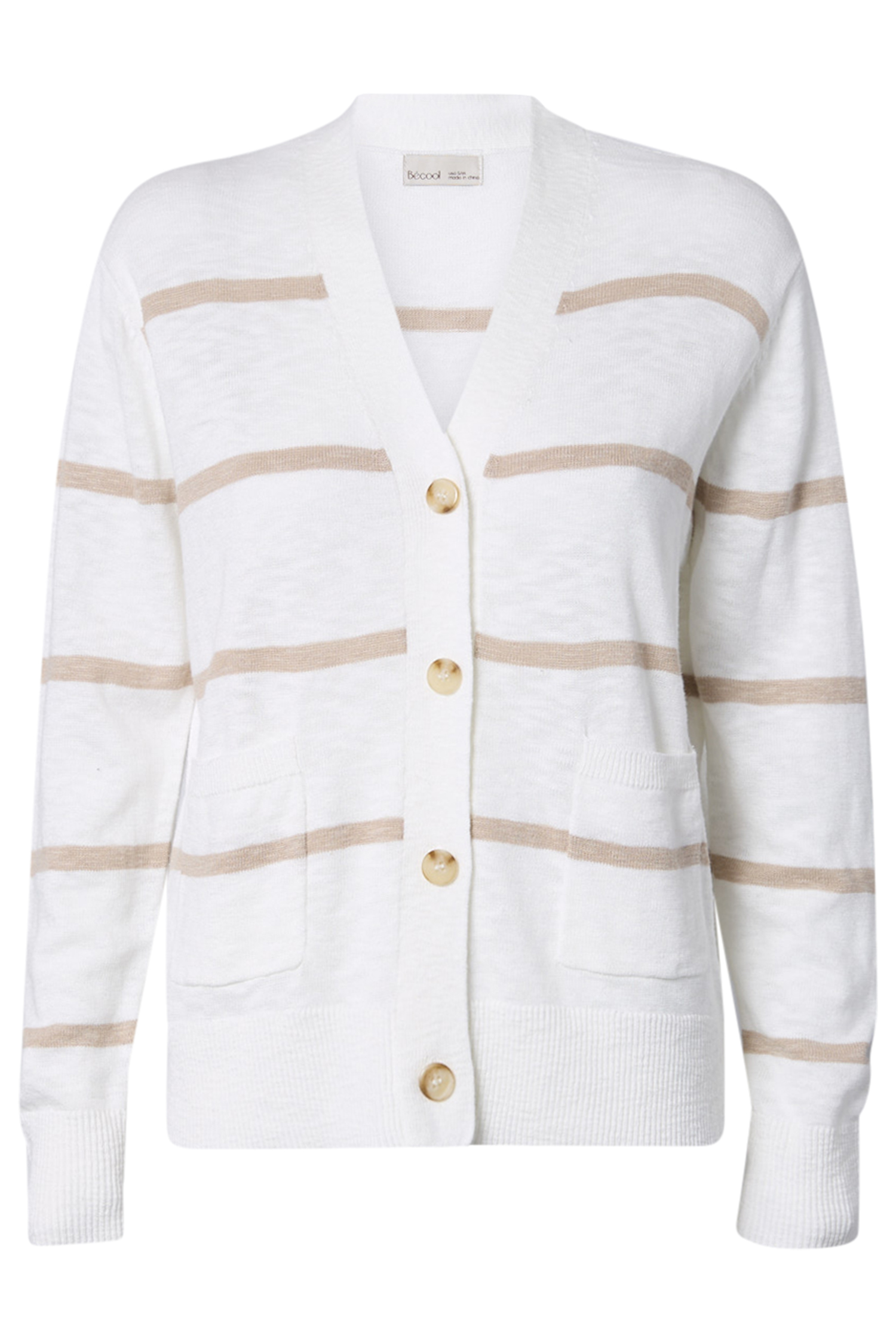 V-Neck Striped Cardigan