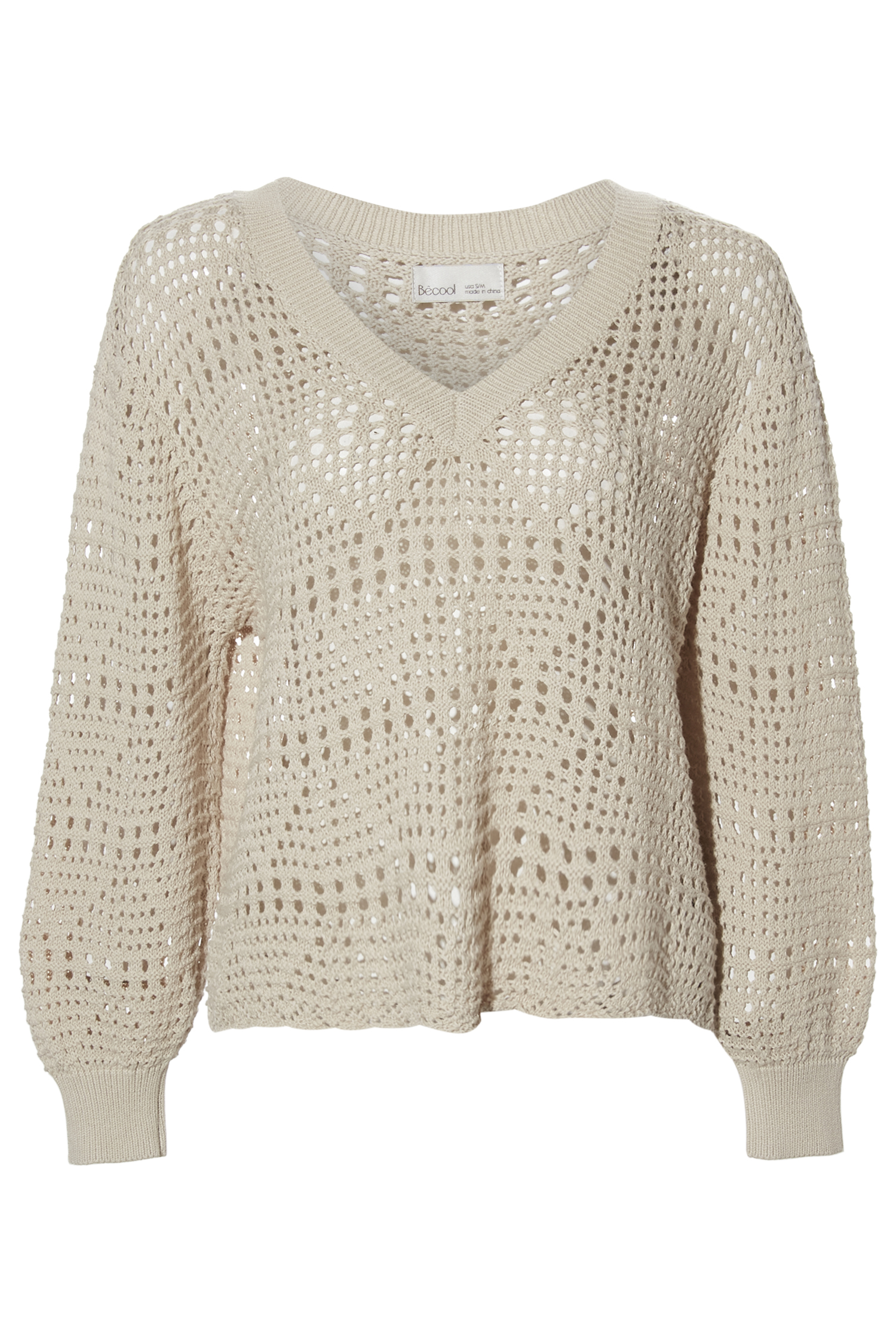 Crochet V-Neck Sweater