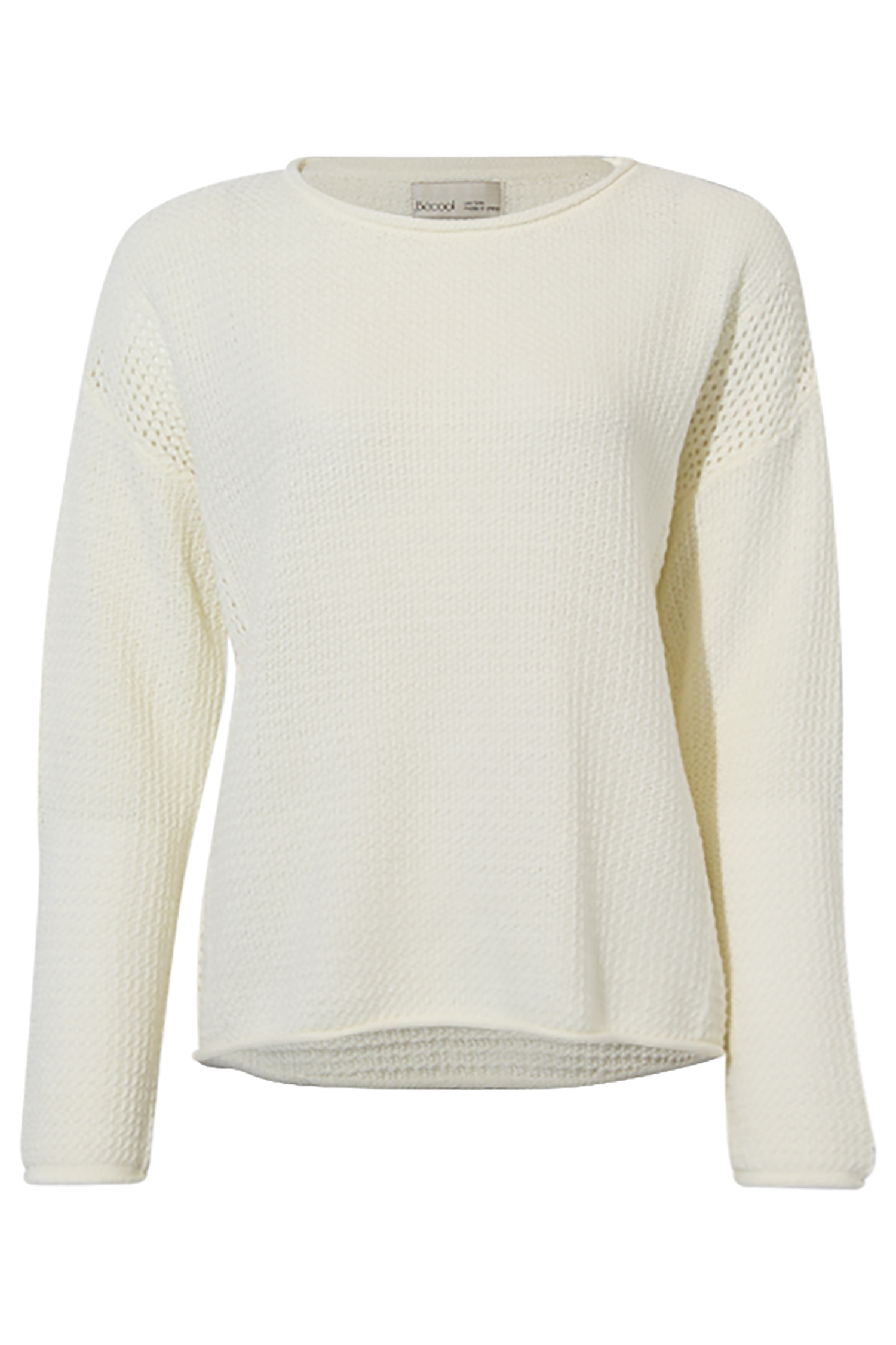Waffle Knit Drop Shoulder Sweater