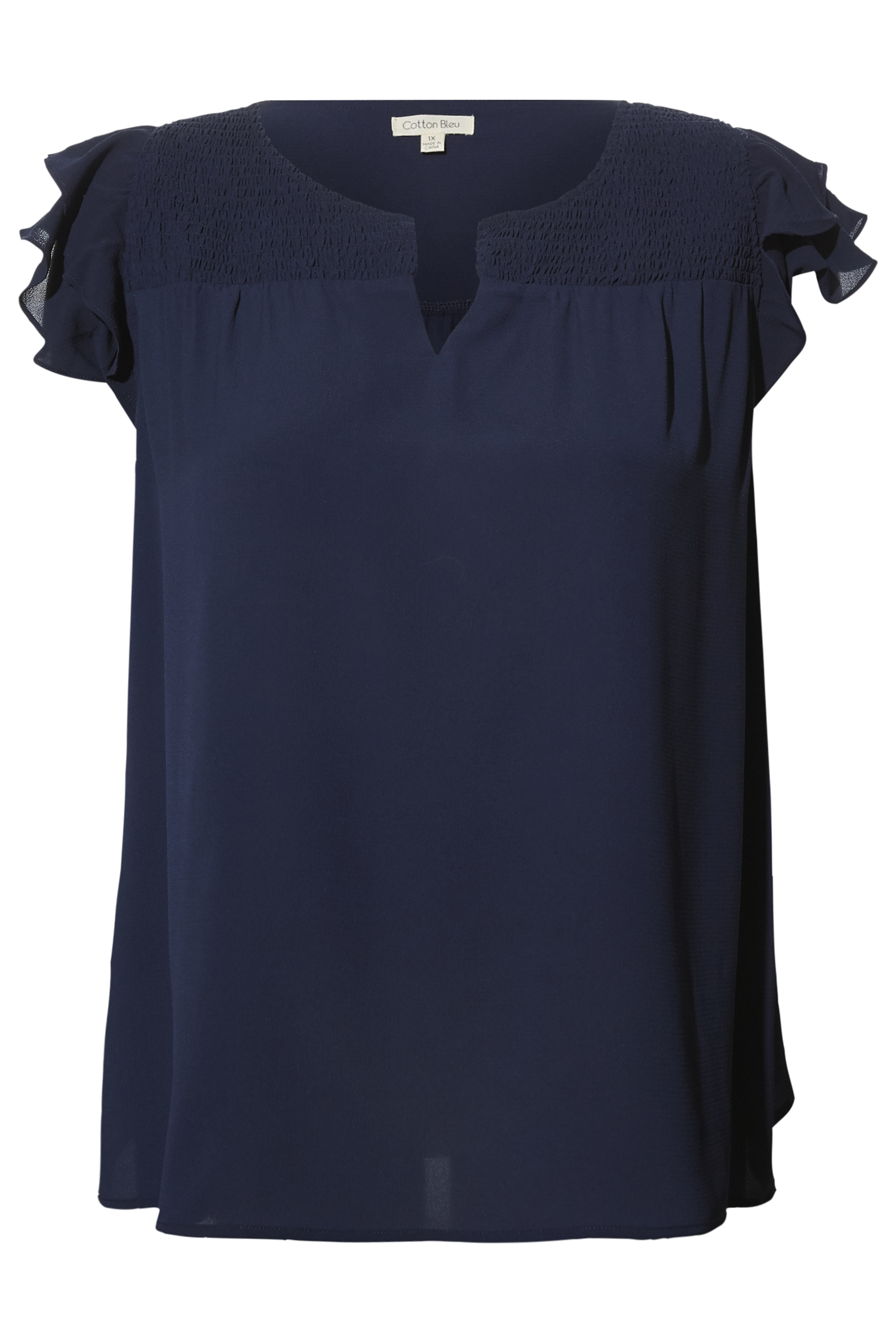 Smocking Detailed Front Top