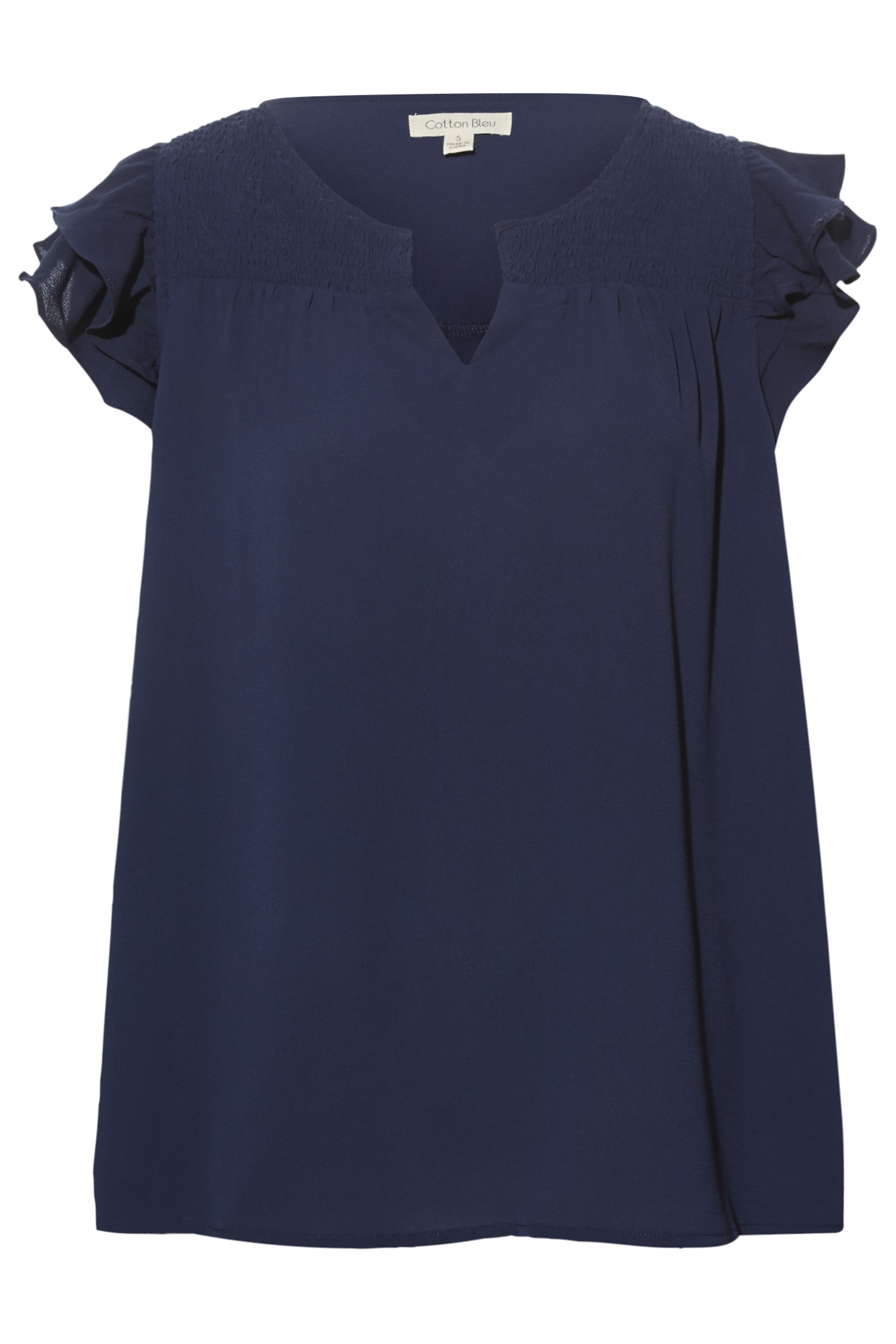 Smocking Detailed Front Top