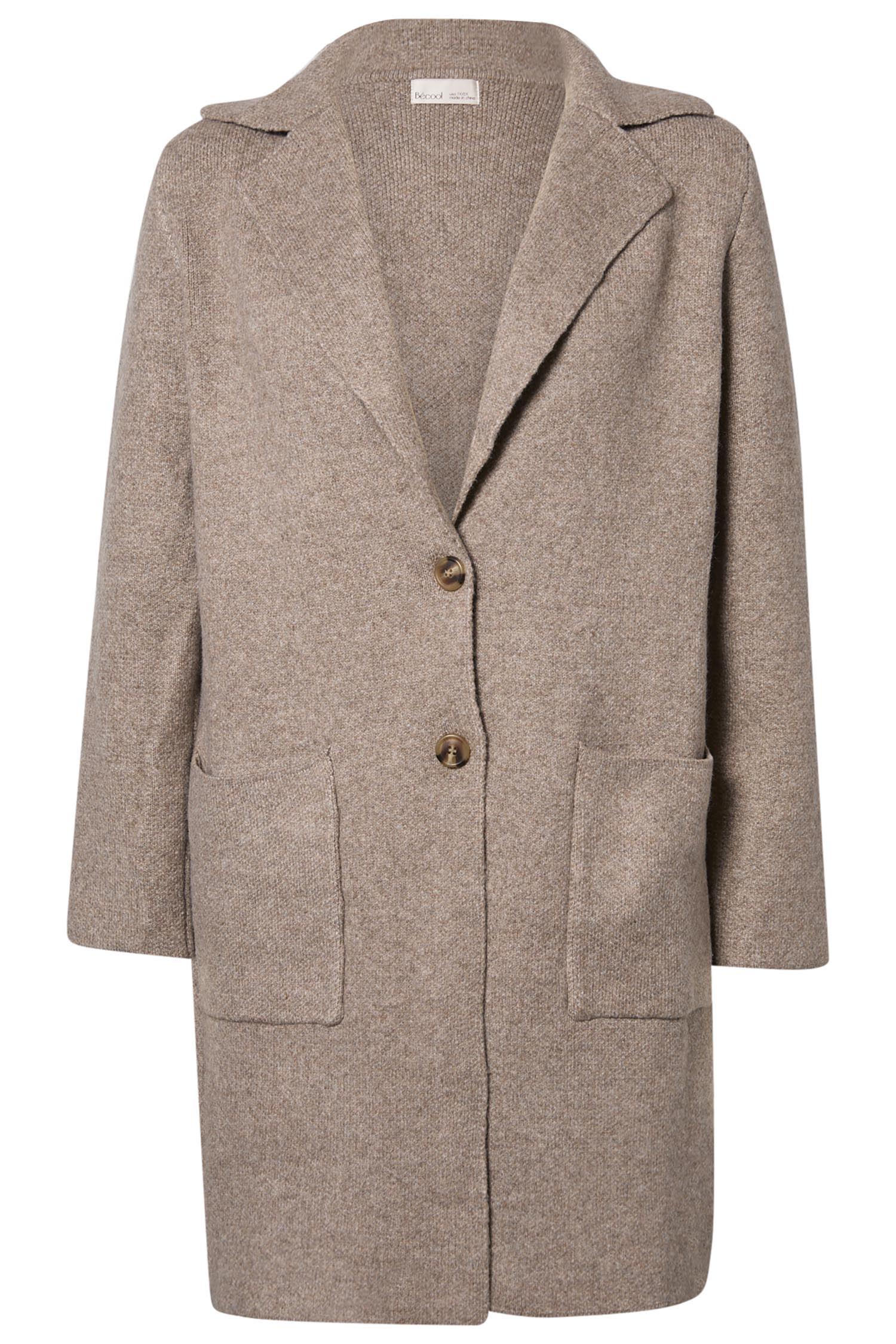 Buttoned Long Coatigan