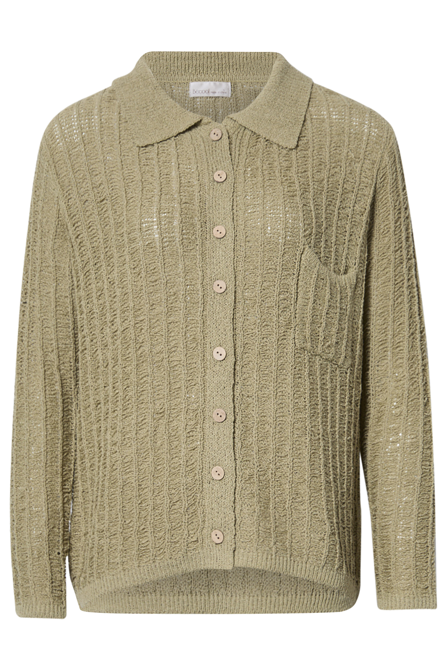 Button Front Crochet Cardigan
