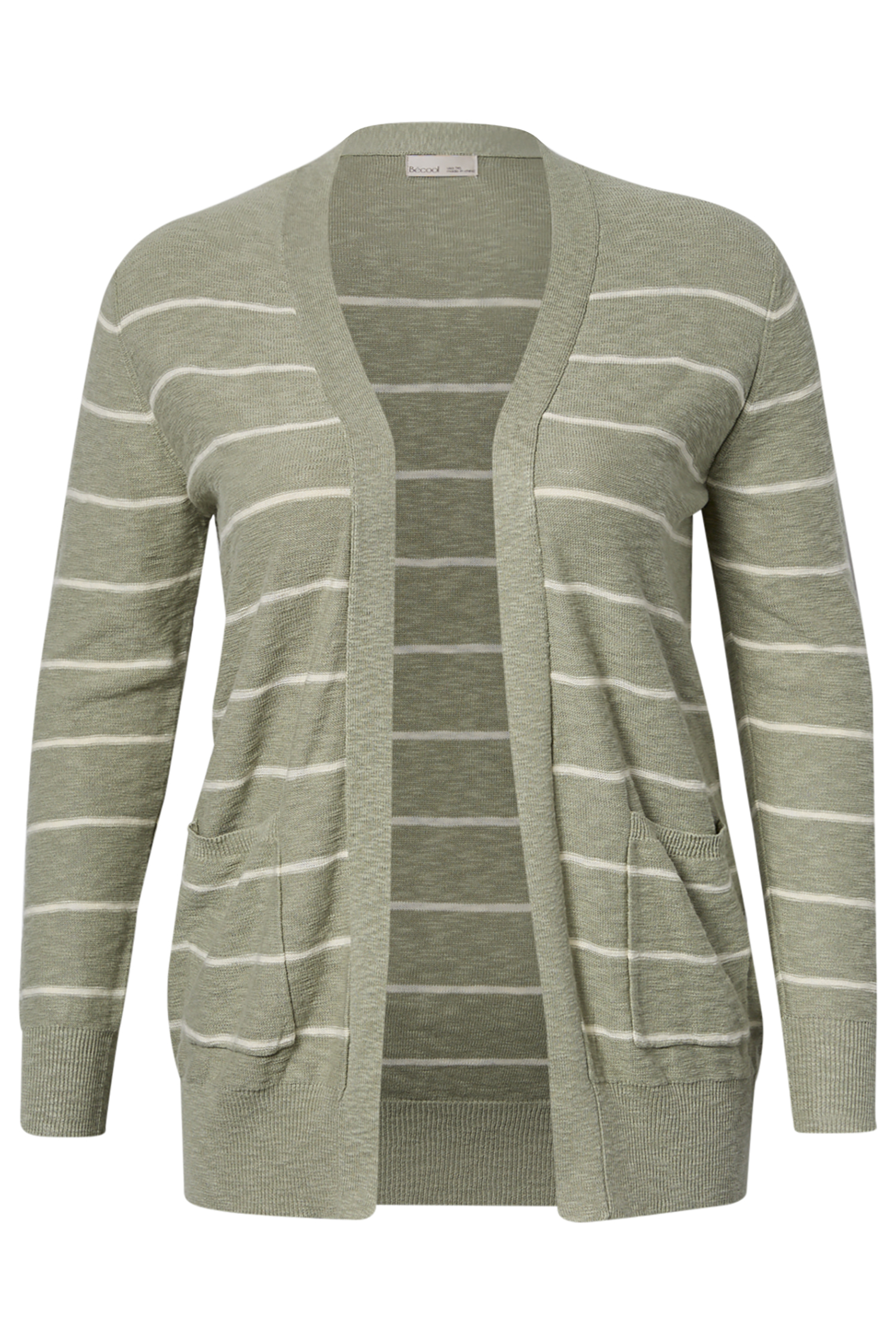 Open Front Striped Cardigan