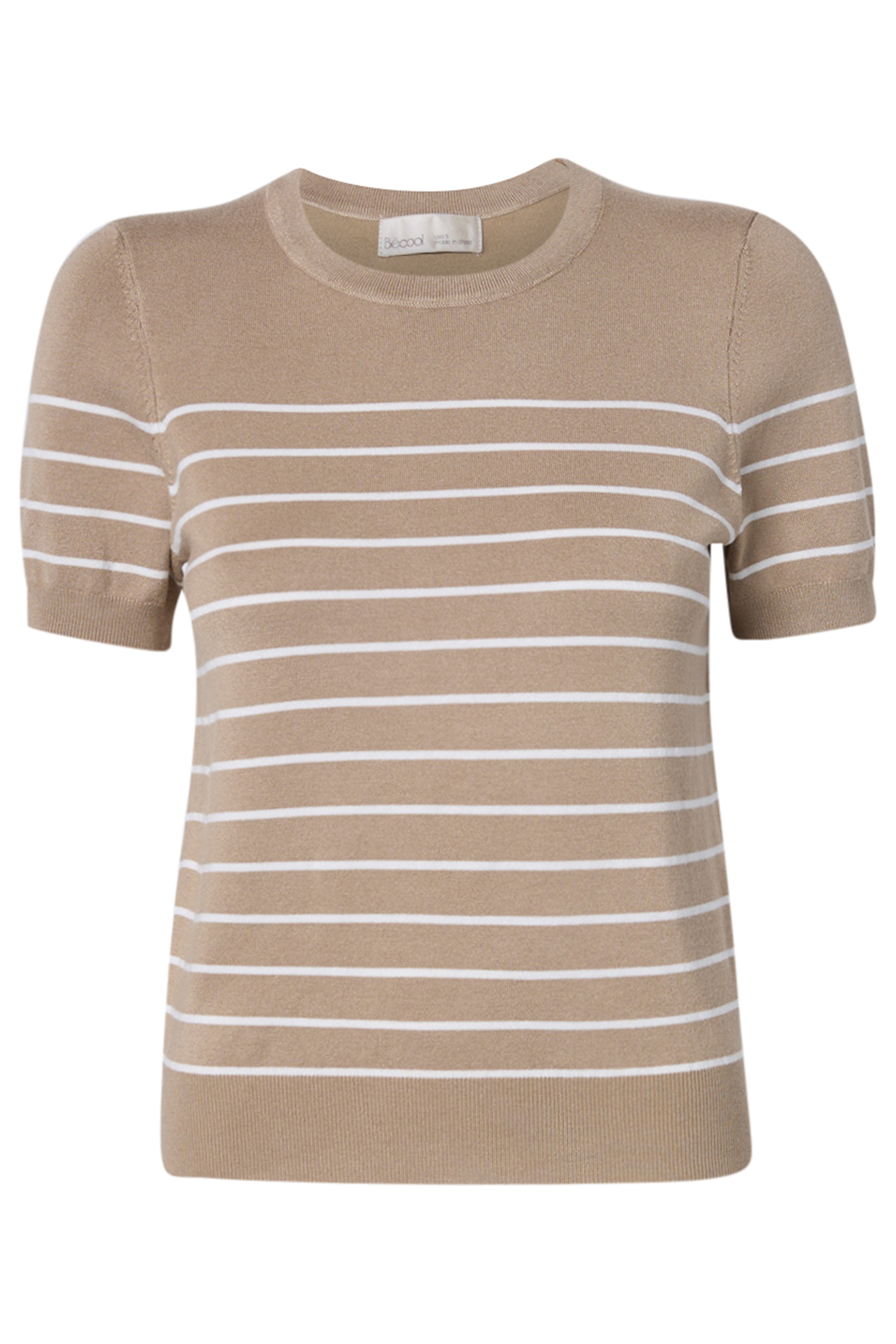 Short Sleeve Striped Sweater