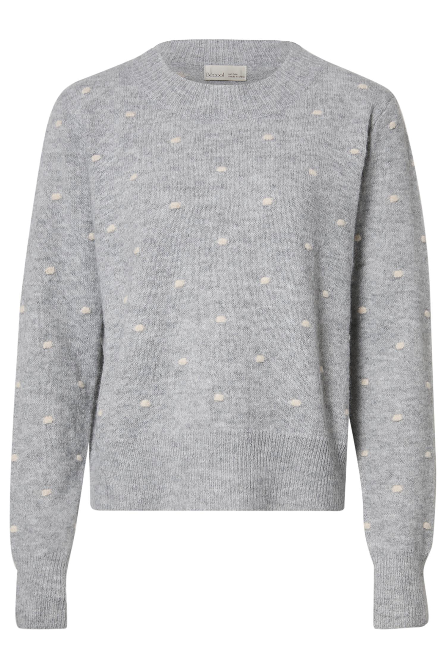 Round Neck Dotted Pullover