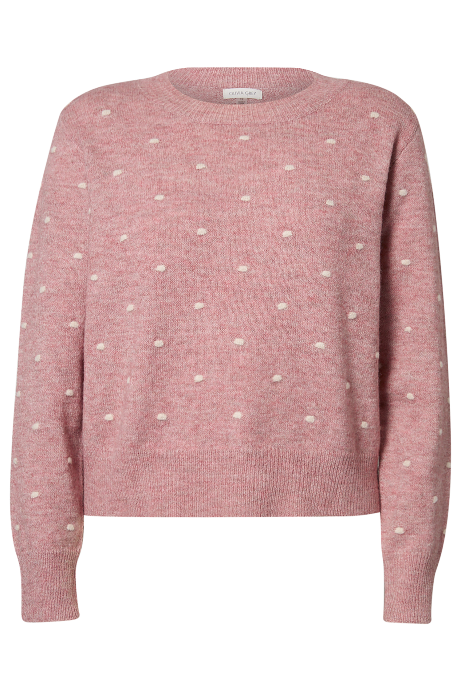 Round Neck Dotted Pullover