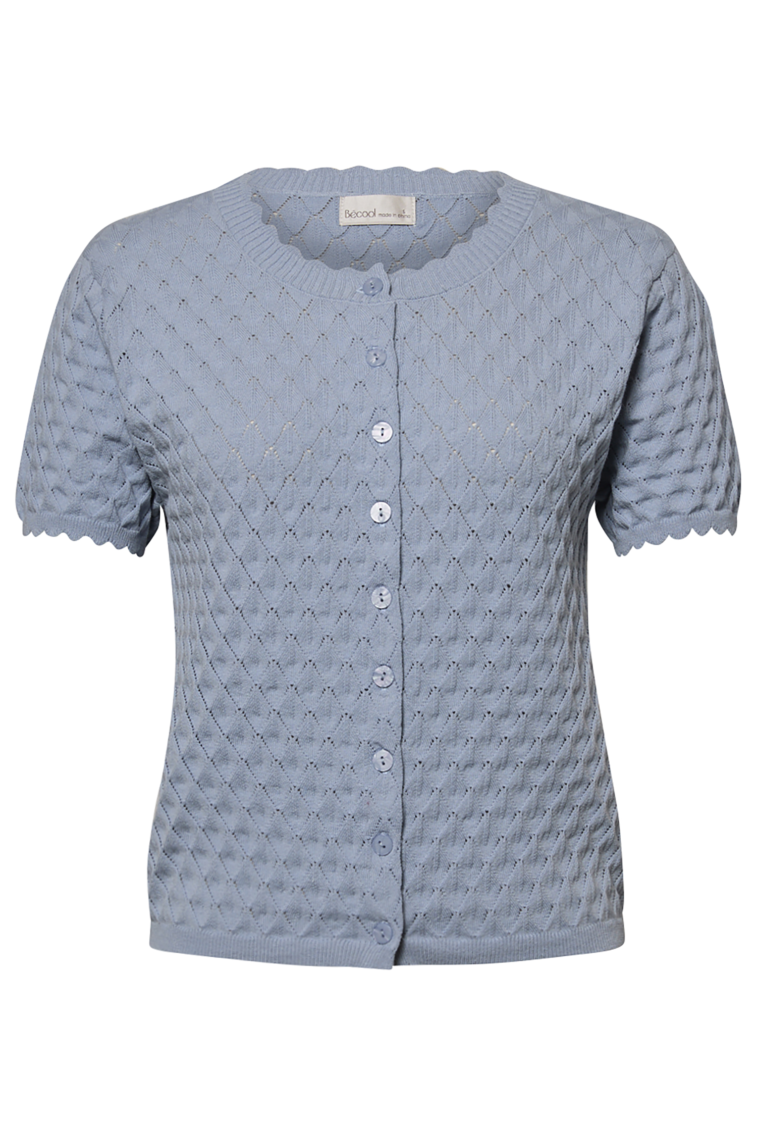 Button Front Short Sleeve Top