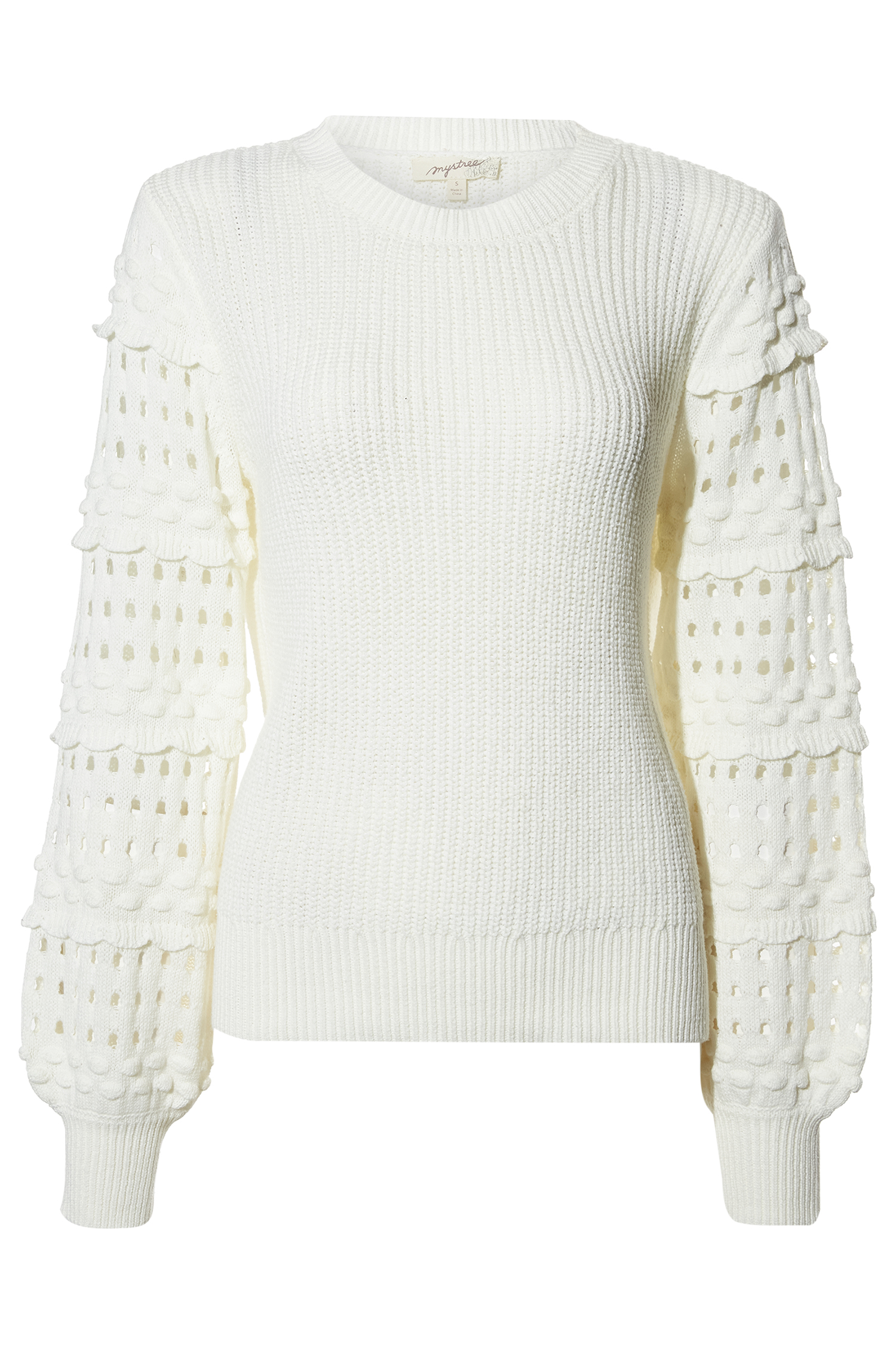 Mystree Ruffle Contrast Sweater