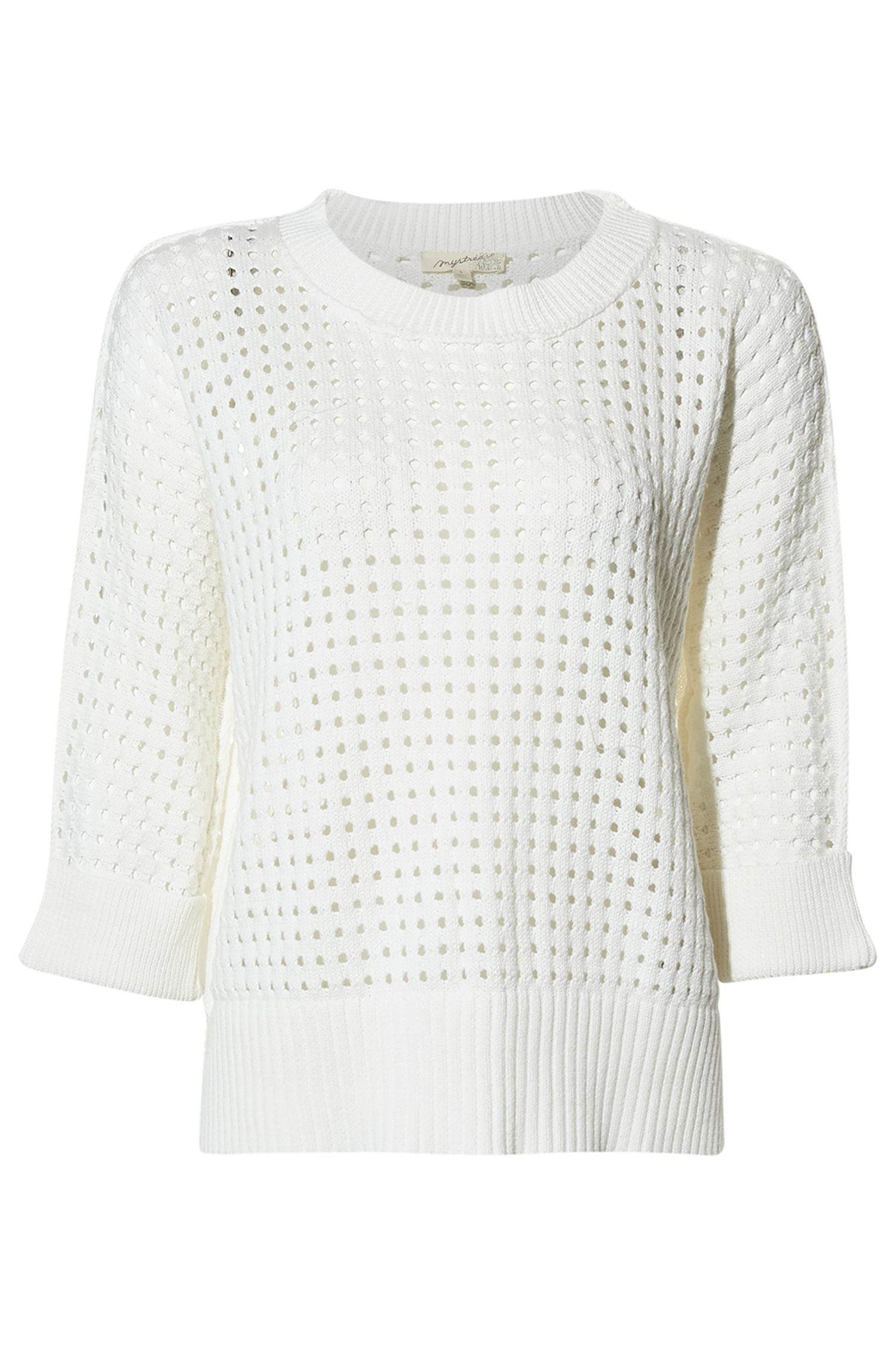 3/4 Sleeve Open Stitch Top
