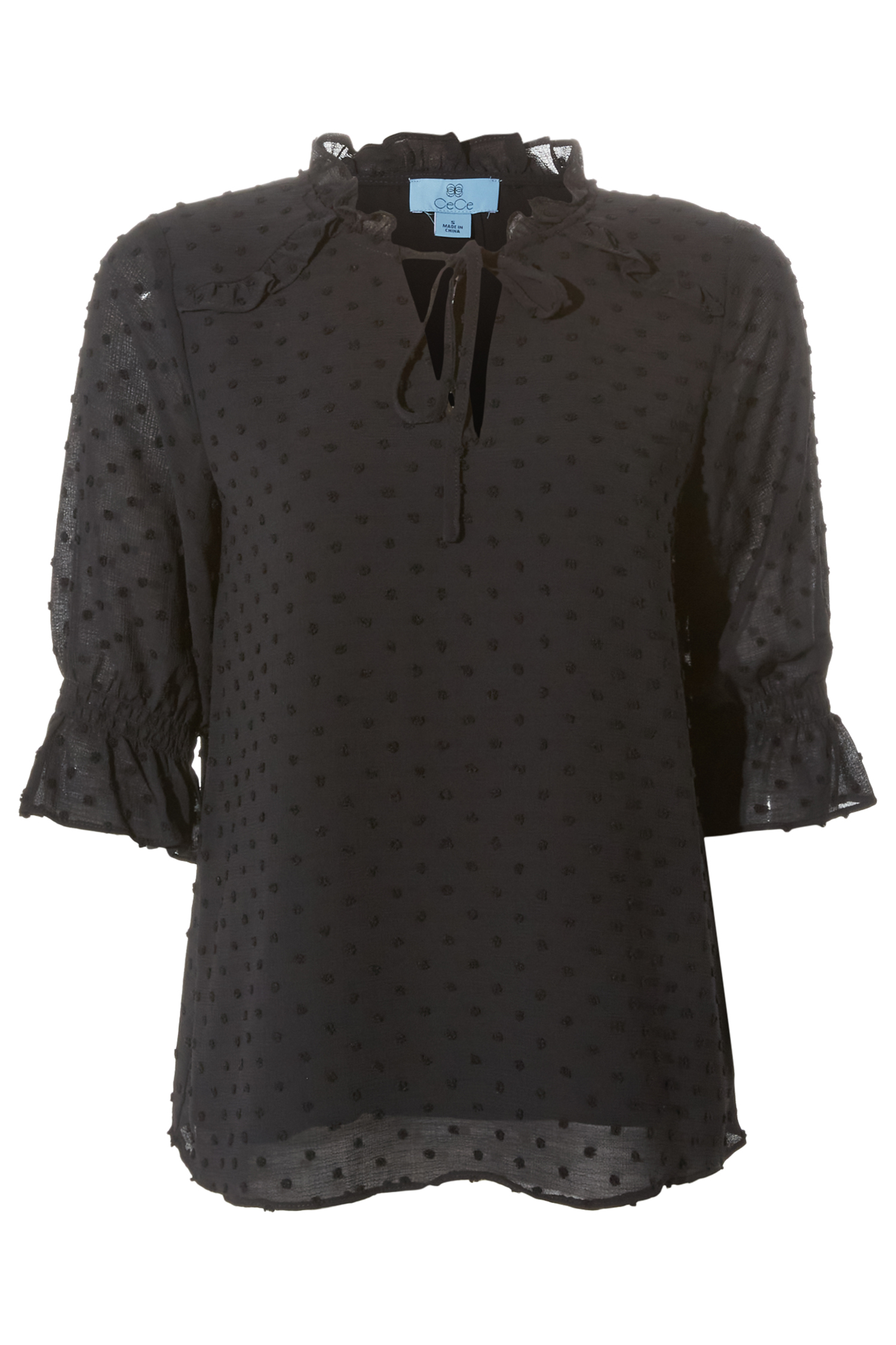 Split Neck Chiffon Blouse