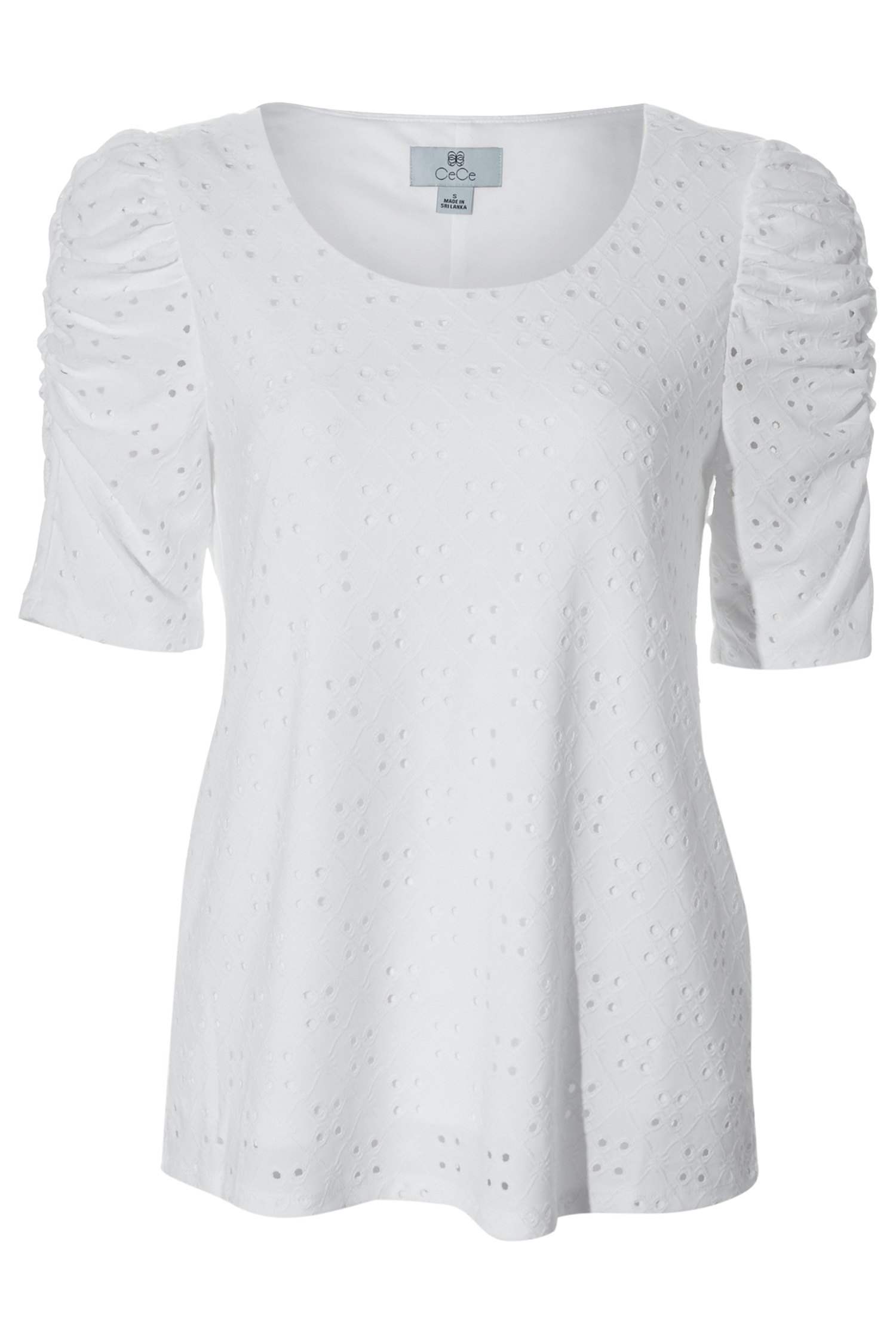 Eyelet Puff Sleeve Top