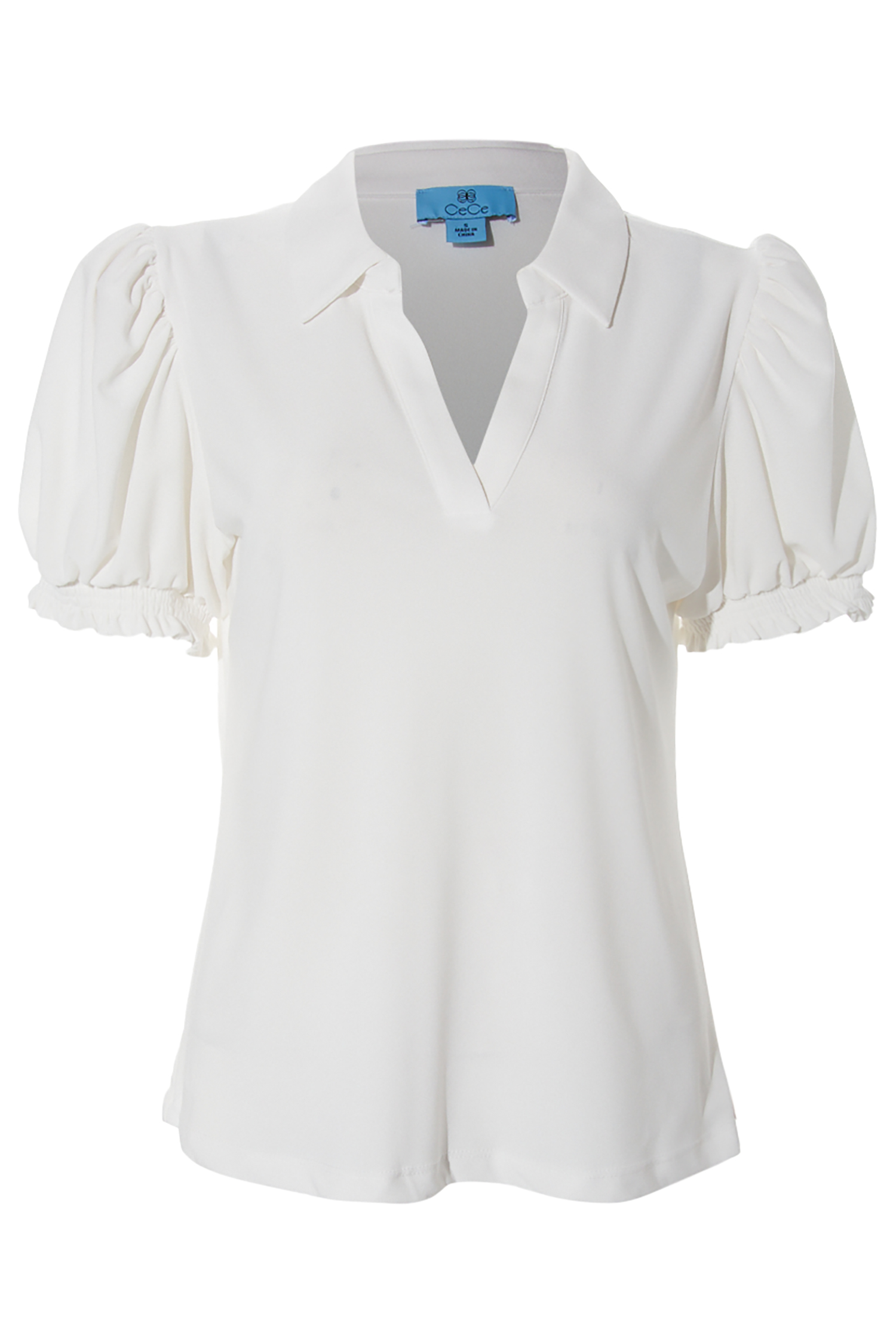 Split Neck Collared Top