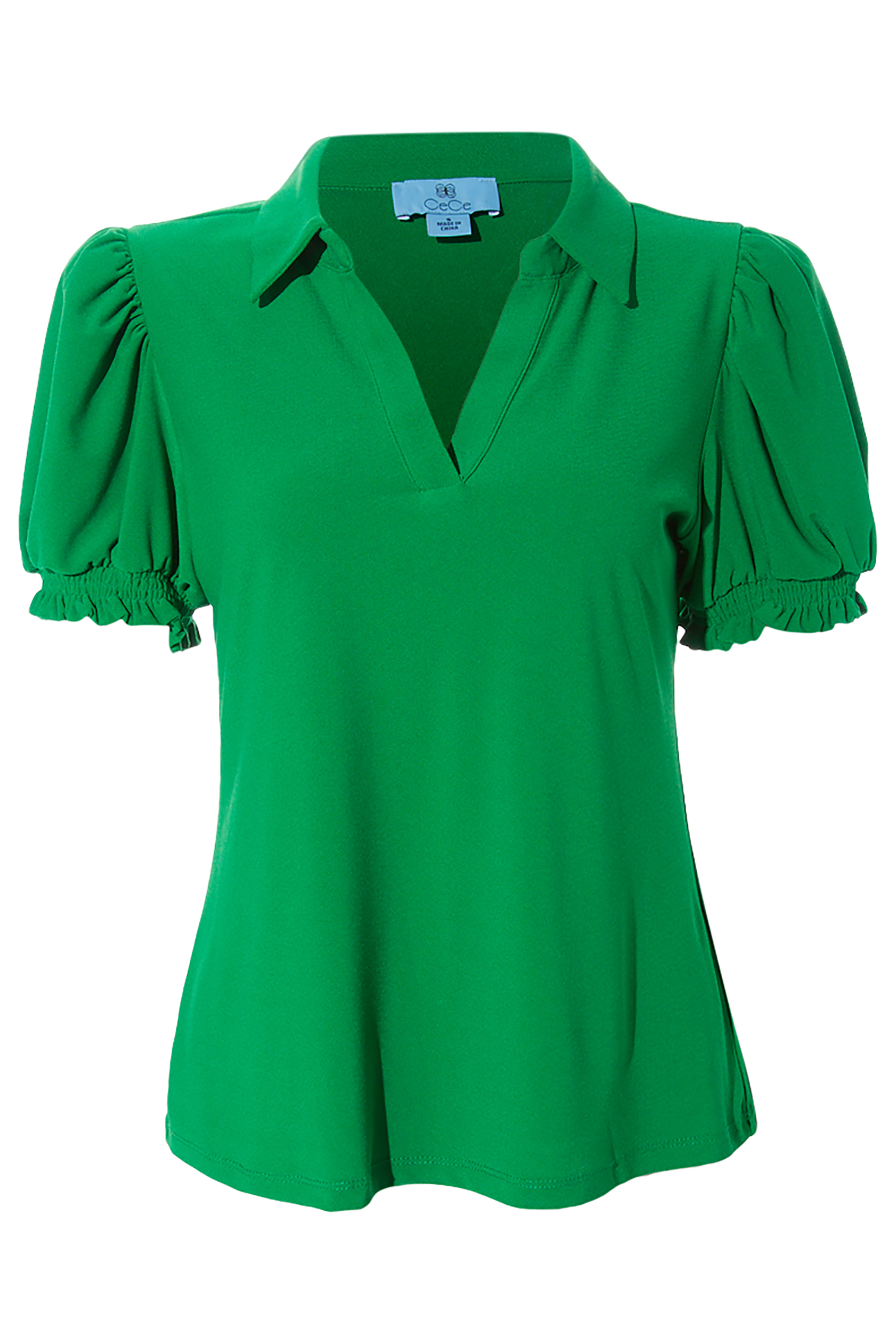 Split Neck Collared Top