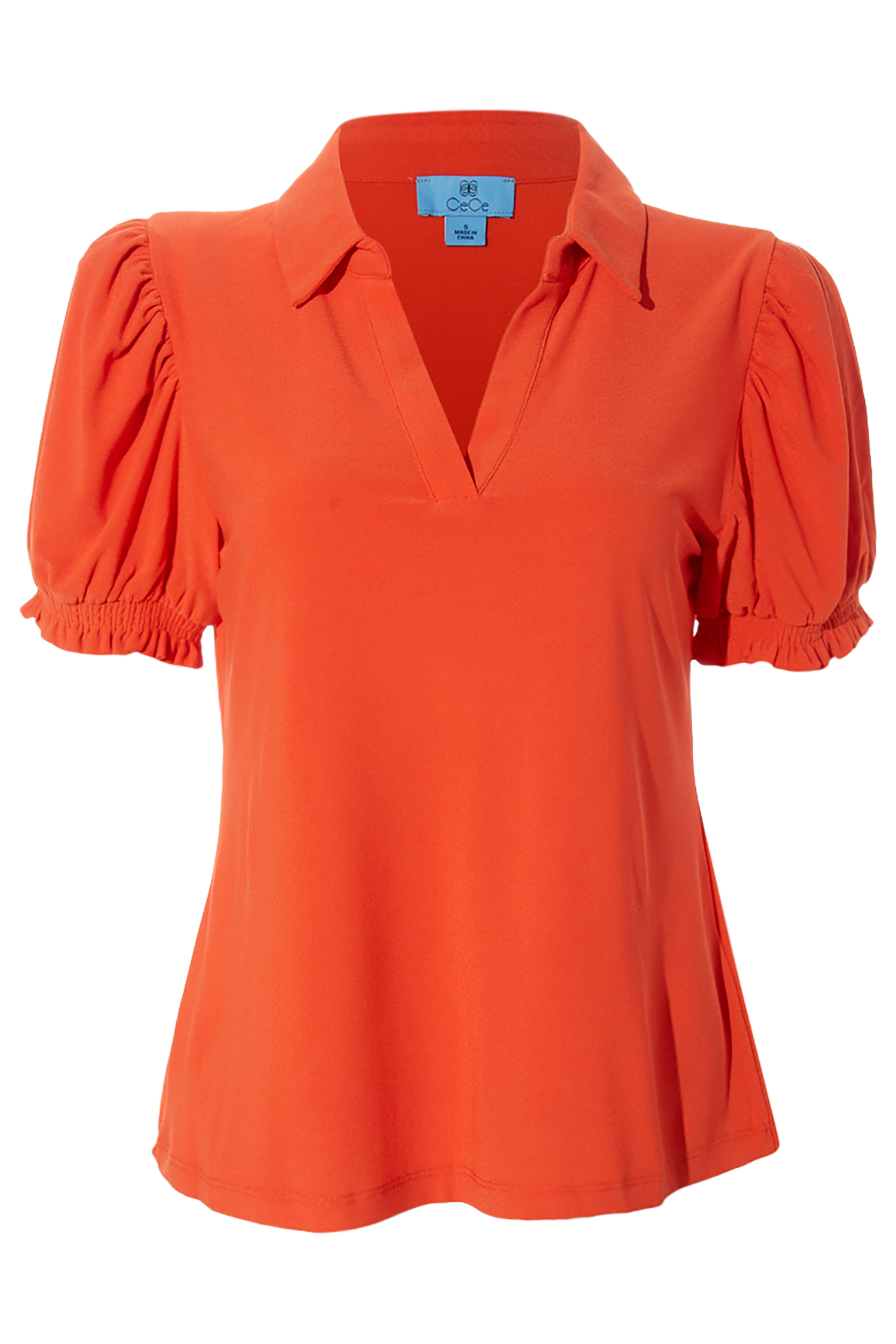 Split Neck Collared Top