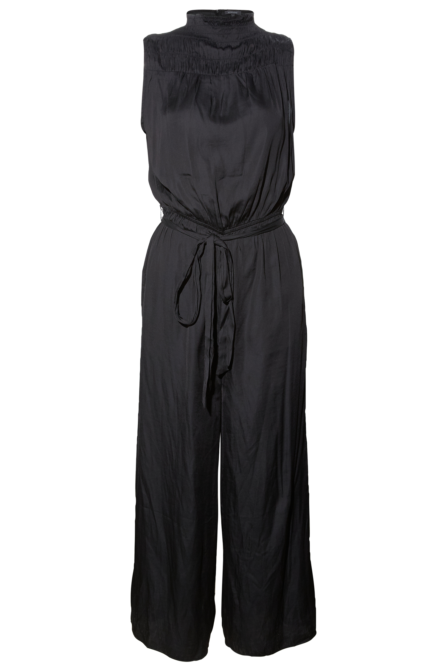 Smock Neck Sleeveless Jumpsuit