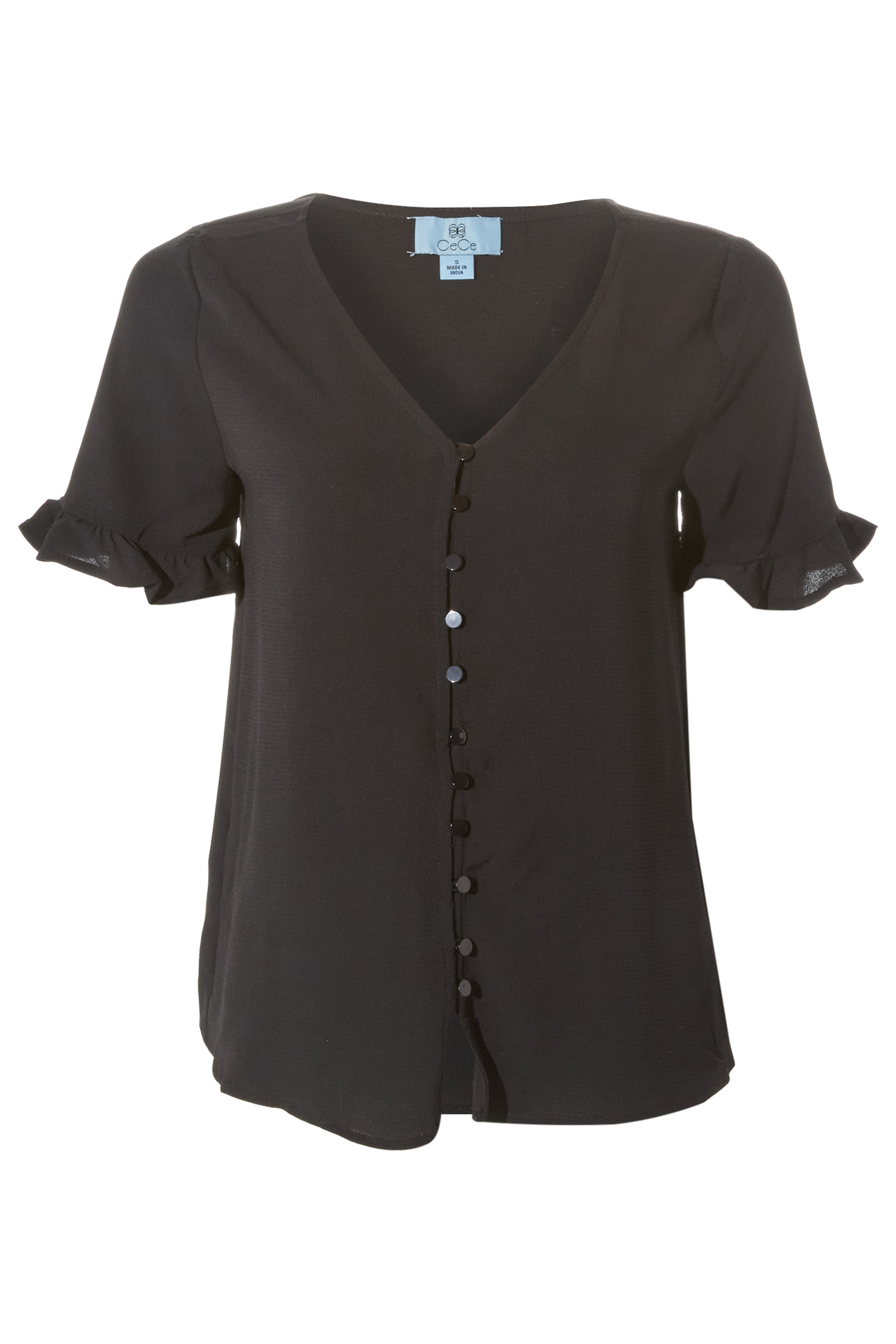 Ruffled Button Down Blouse