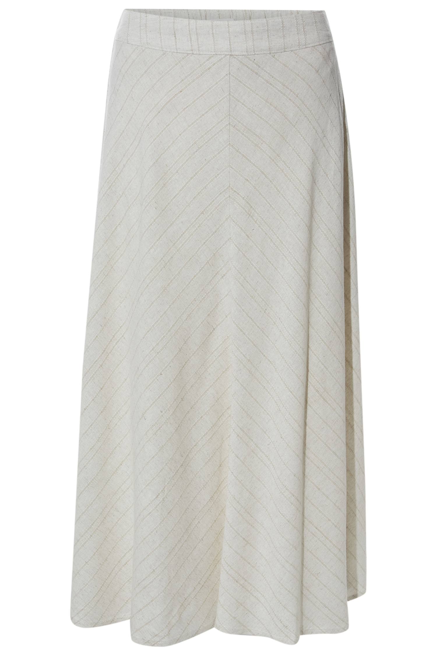 Chevron Print Midi Skirt