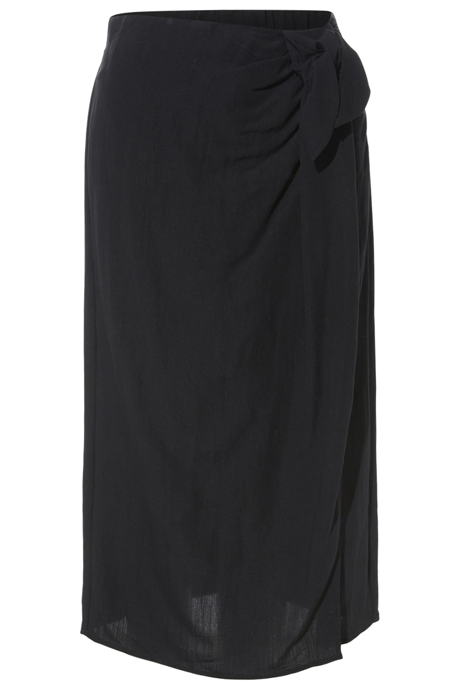 Side Tie Midi Skirt