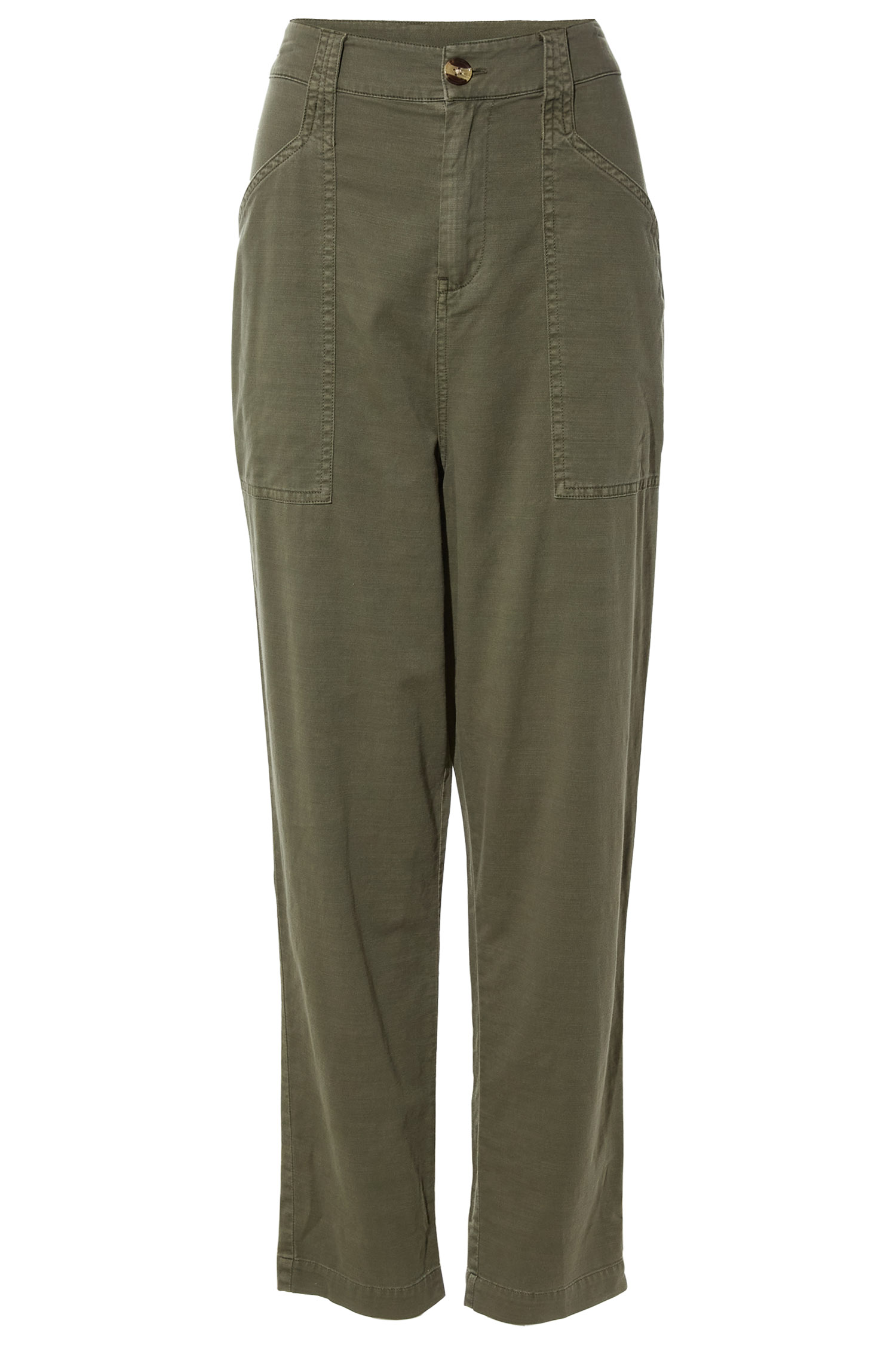 High Rise Patch Pocket Pant